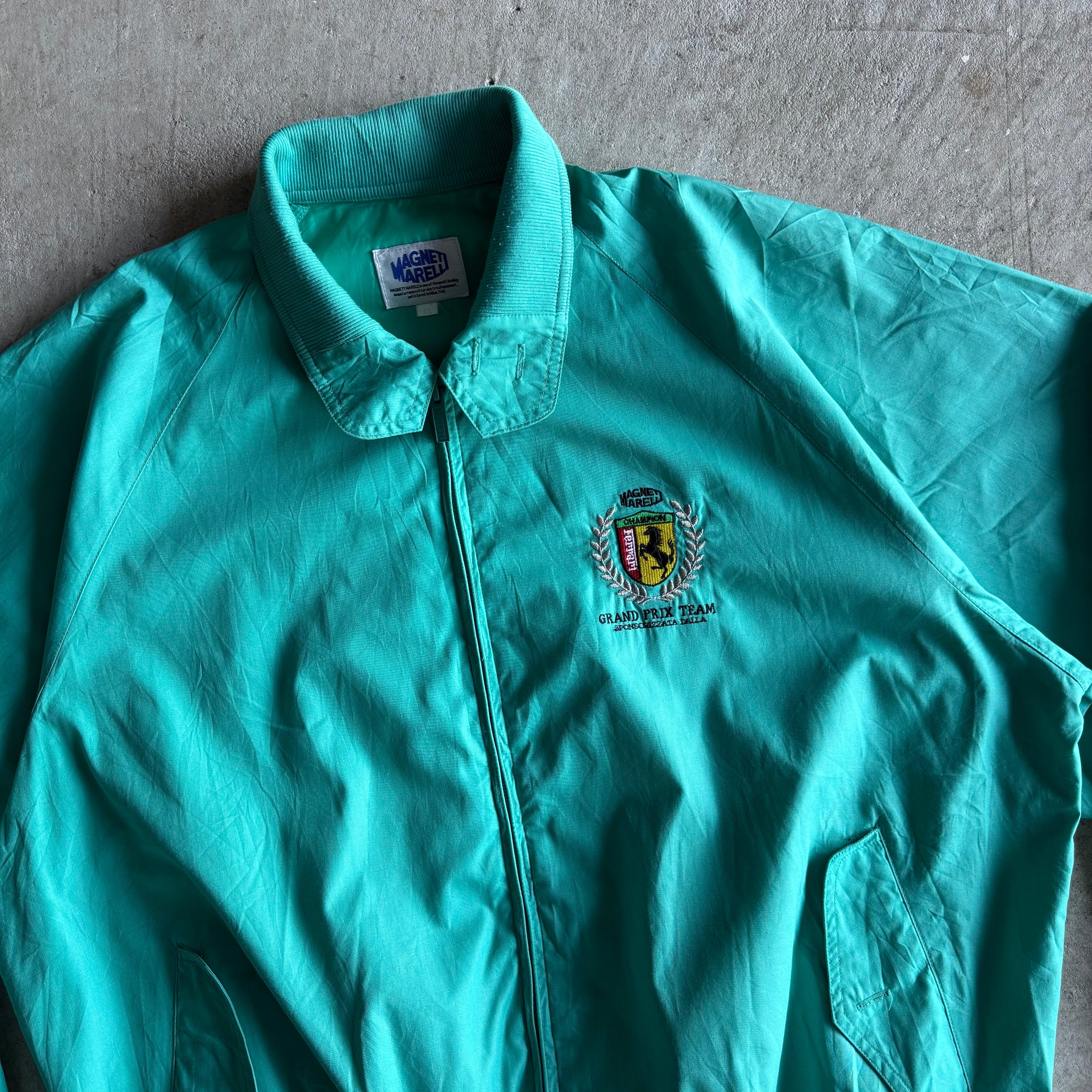 90s Ferrari Magneti Marelli Mint Green Jacket (L)