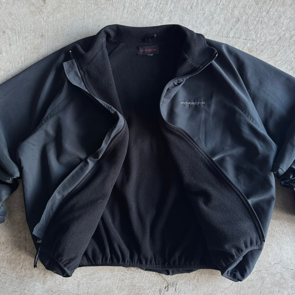 90s Porsche Selection Black Nylon Outerwear Jacket (XL)