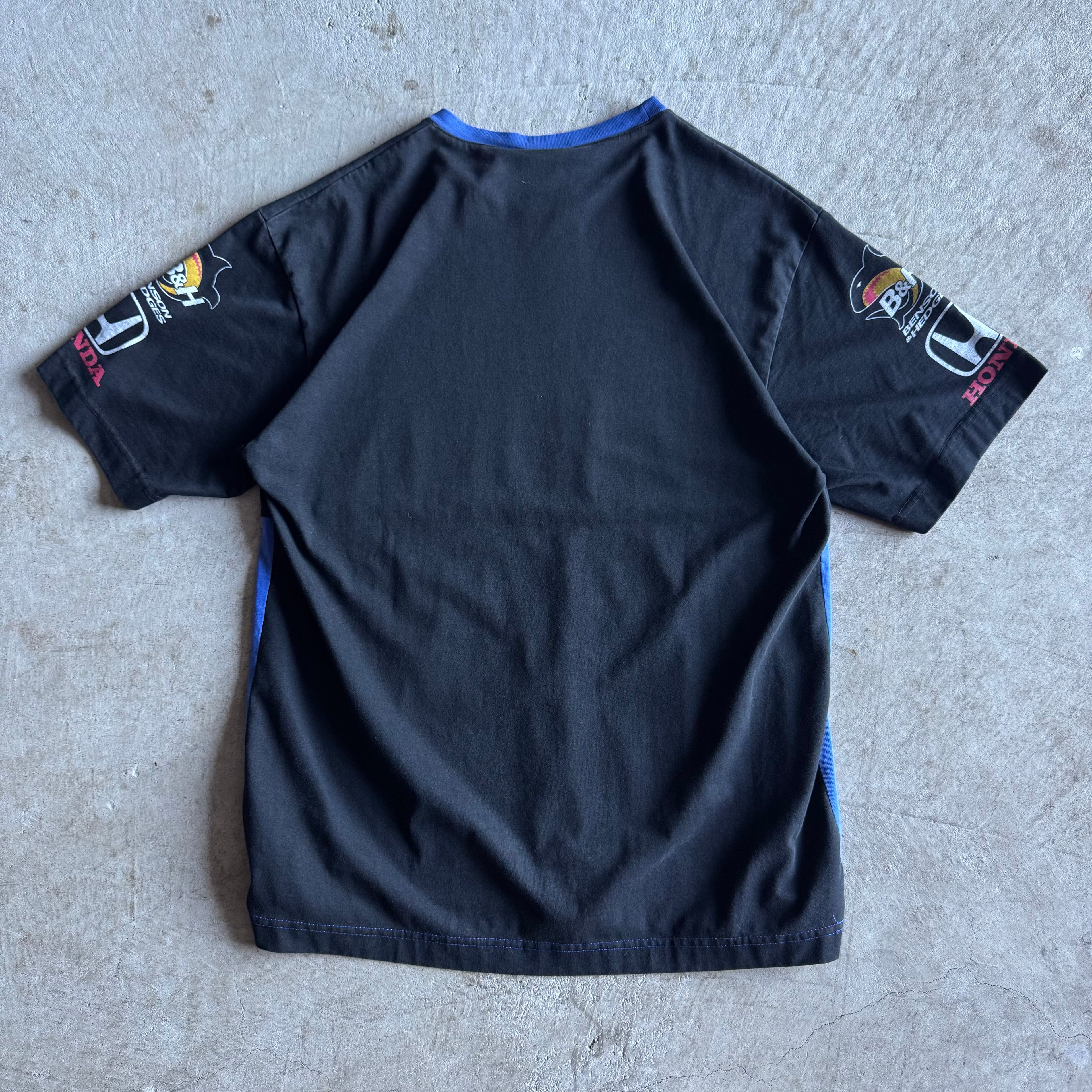 Vintage 90s Formula 1 Honda Benson & Hedges Team Black T Shirt Size Large