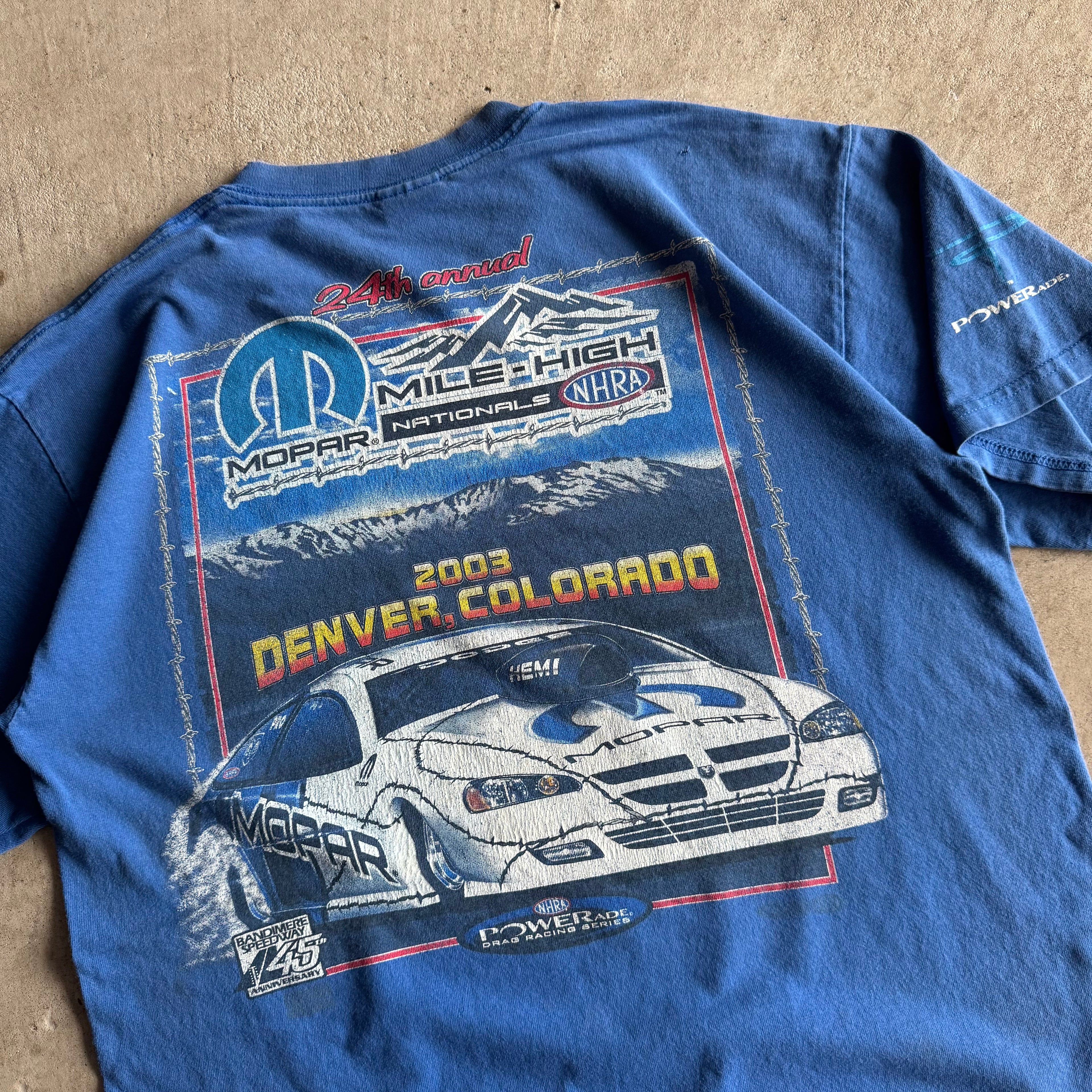 2003 Mopar Nationals Mile High Denver Blue T Shirt (M)