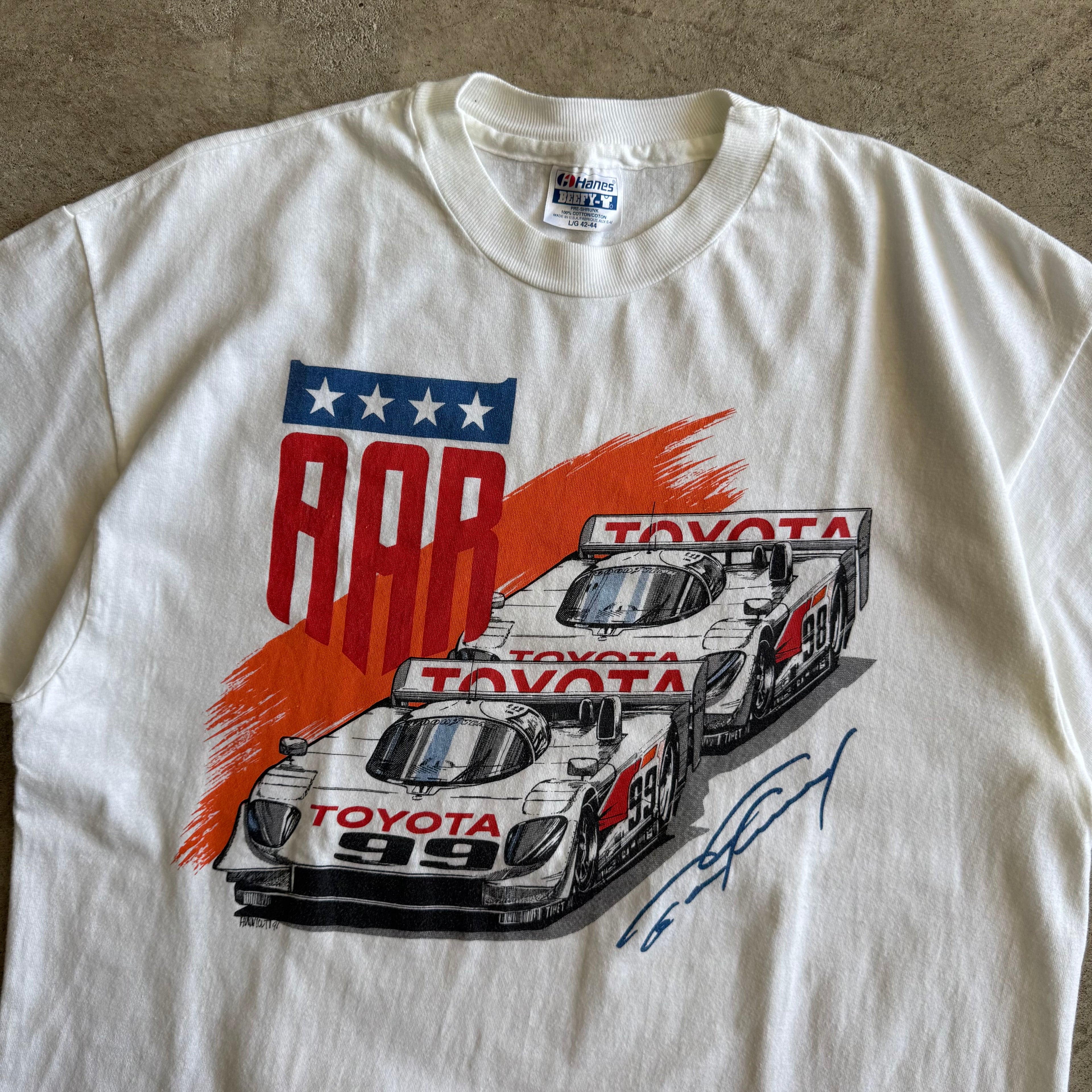 90s AAR Toyota Racing Eagle Mkiii White T Shirt (L)