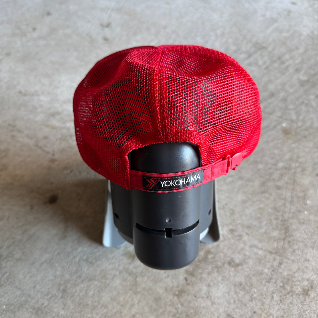 Vintage 90s Yokohama Motorsports Red Trucker Hat