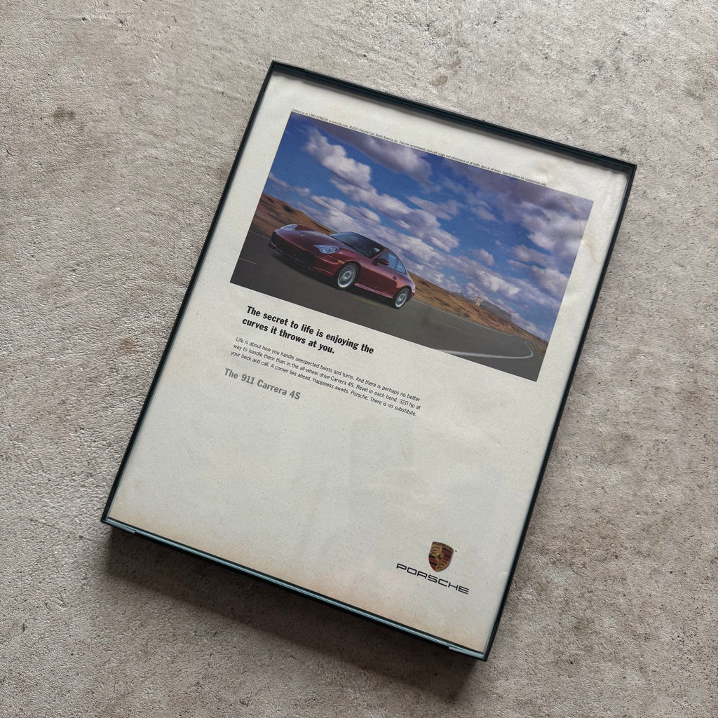 2003 Porsche Secret to Life 911 Carrera 4S Framed Advertisement