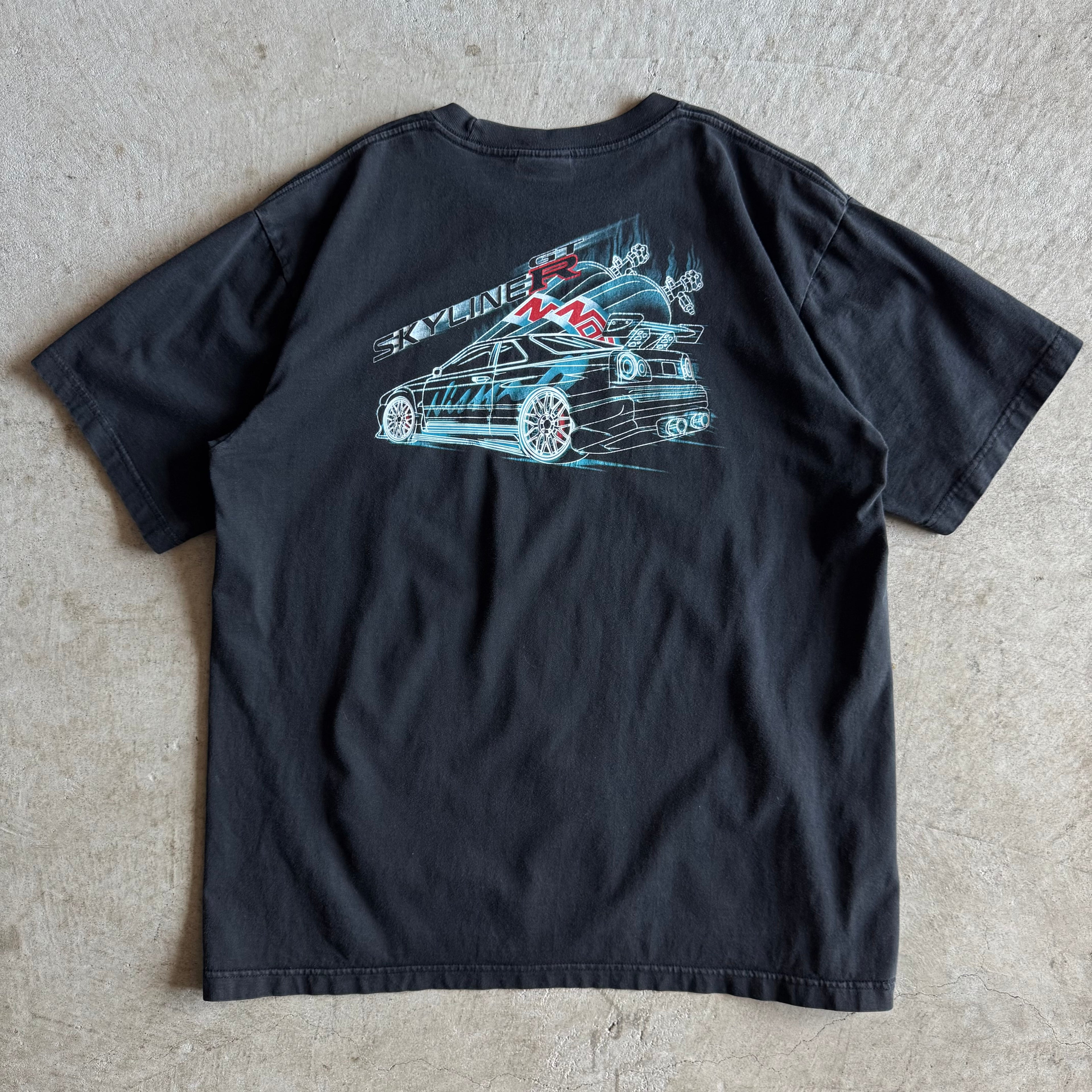 90s Nismo Nissan Skyline GT-R R34 Black T Shirt (XL)