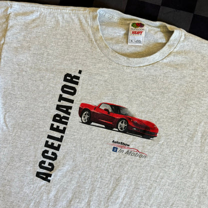 2000s GM AutoShow in Motion Corvette Hummer T Shirt XL