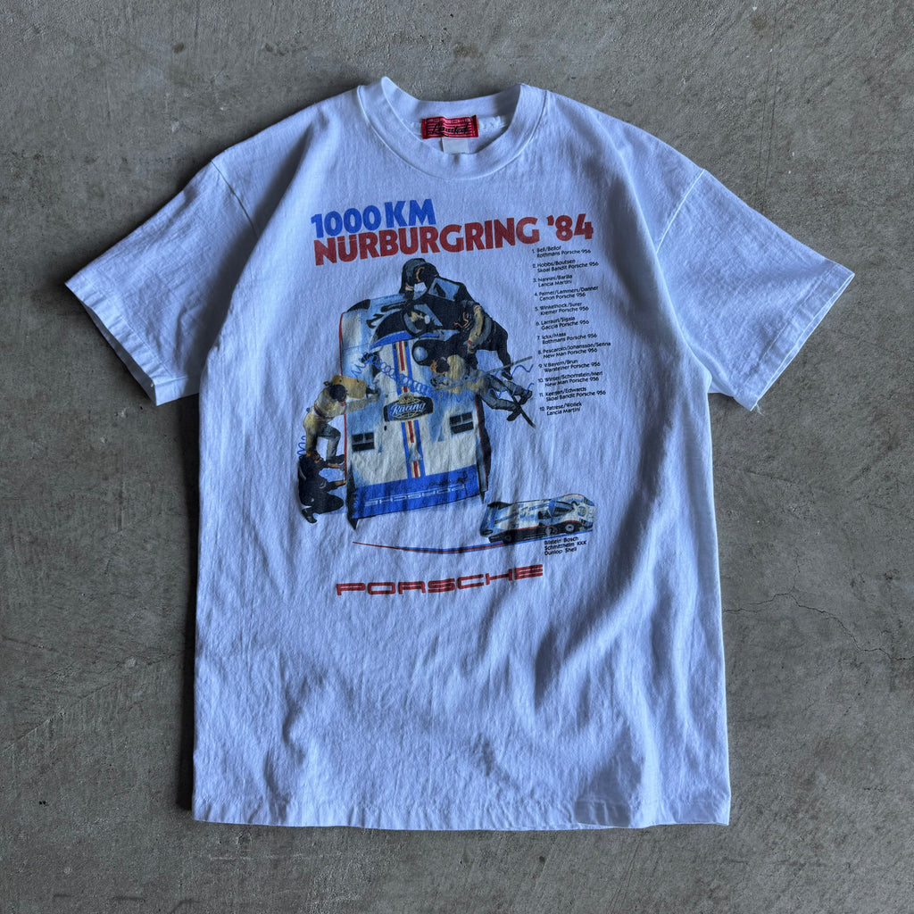 80s Porsche Limited 1000KM Nurburgring White T Shirt (XL)