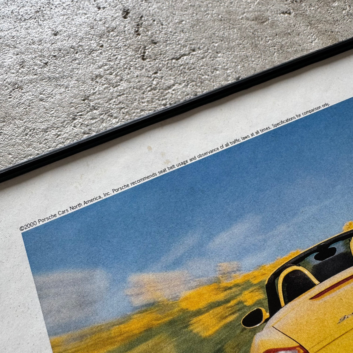 2000 Porsche What a Dogs Feels Boxster S Framed Advertisement