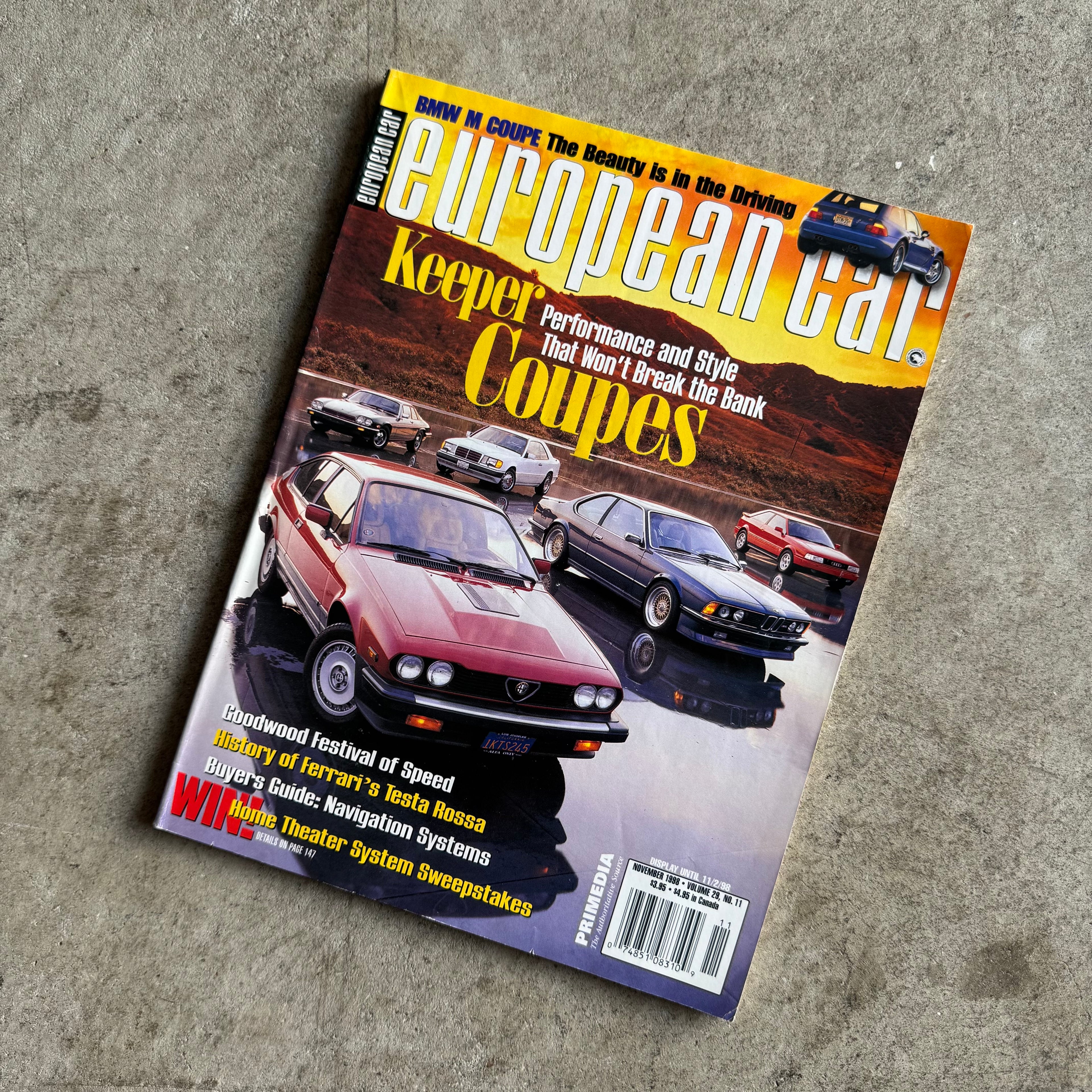 European Car Magazine November 1998 Volume 29 No. 11
