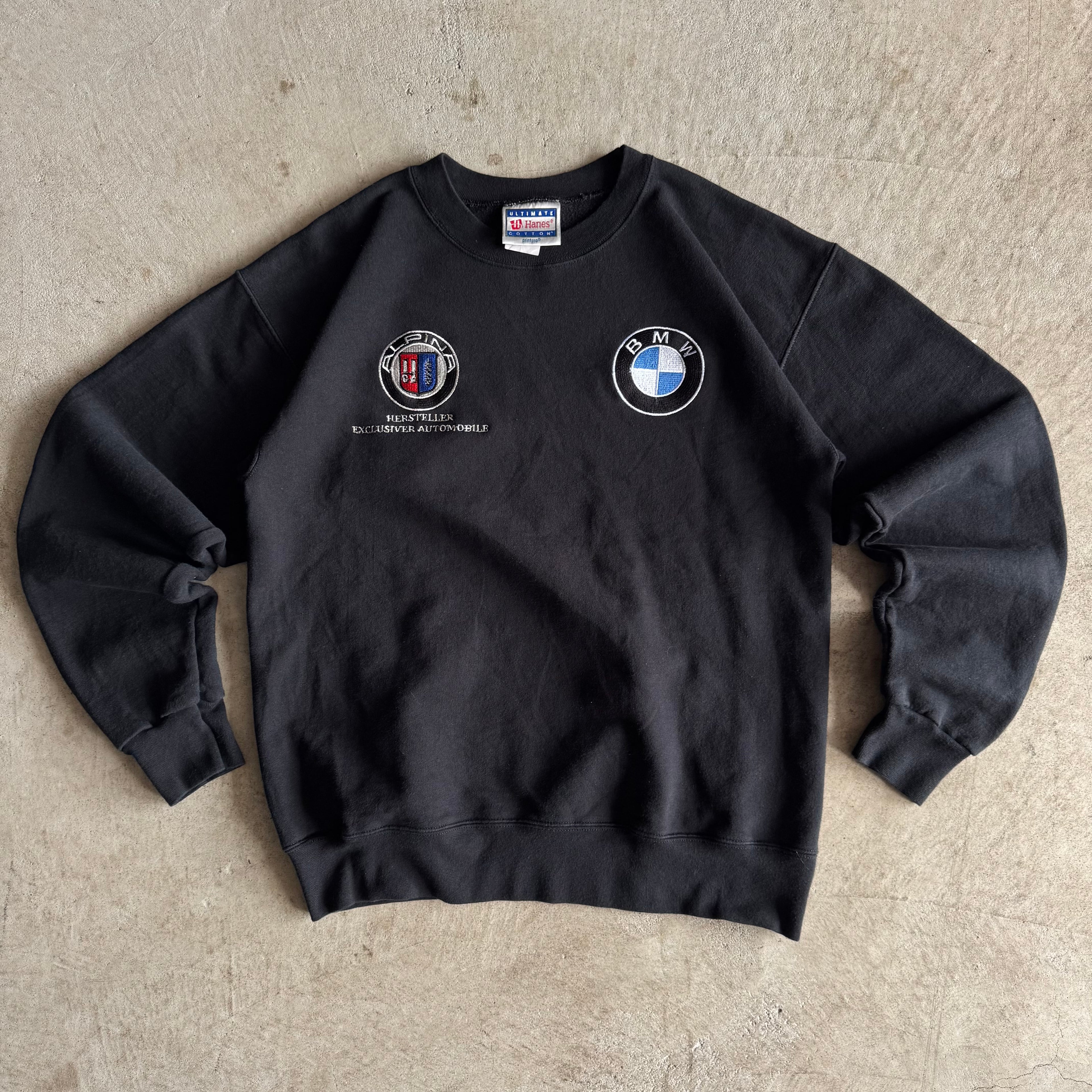 90s BMW Alpina Motorsports Black Crewneck Sweater (S)