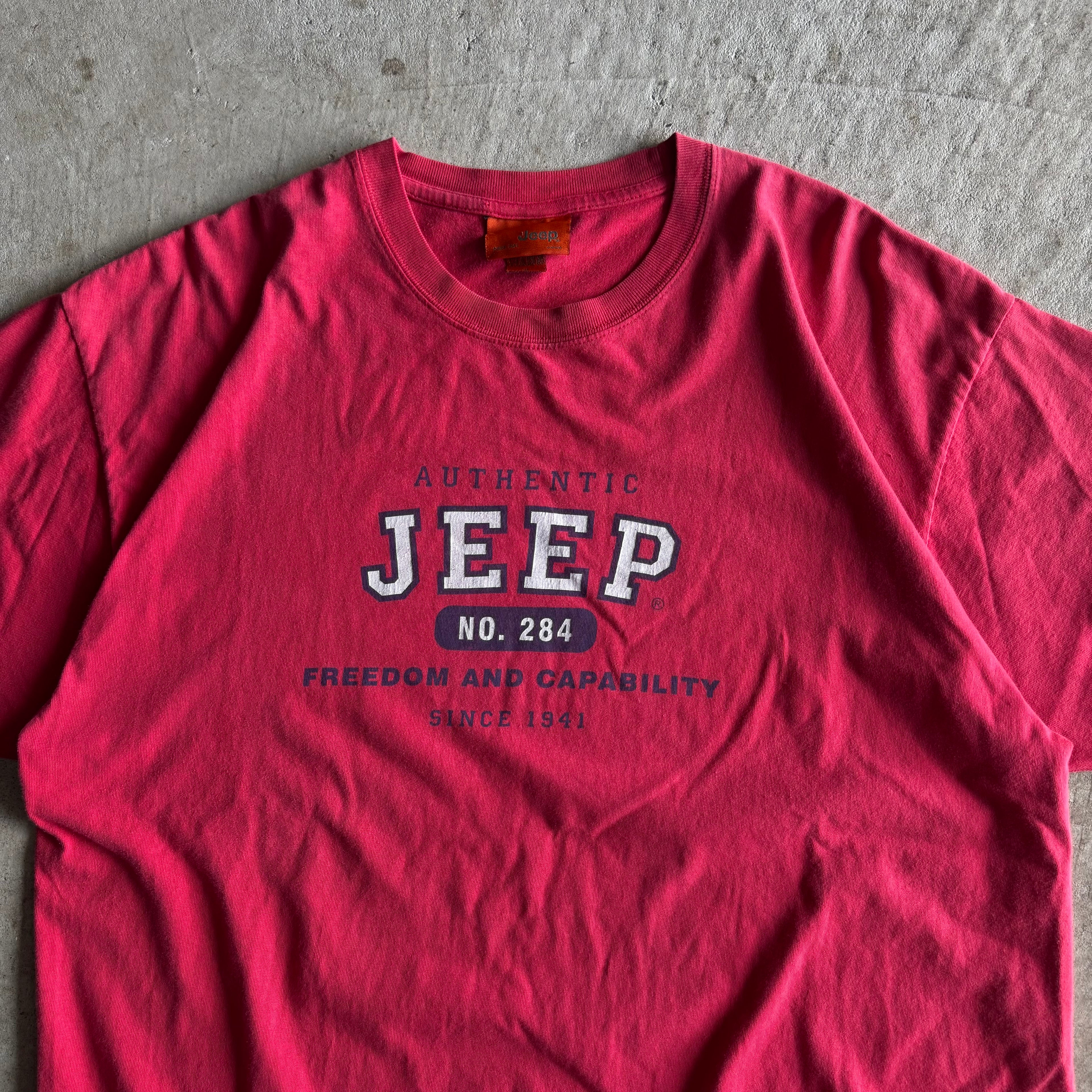 90s Jeep Freedom & Capability Red T Shirt (XXL)