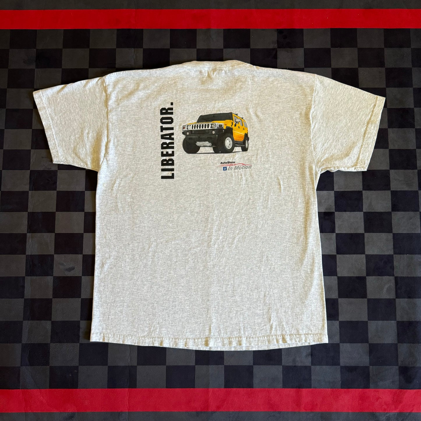 2000s GM AutoShow in Motion Corvette Hummer T Shirt XL