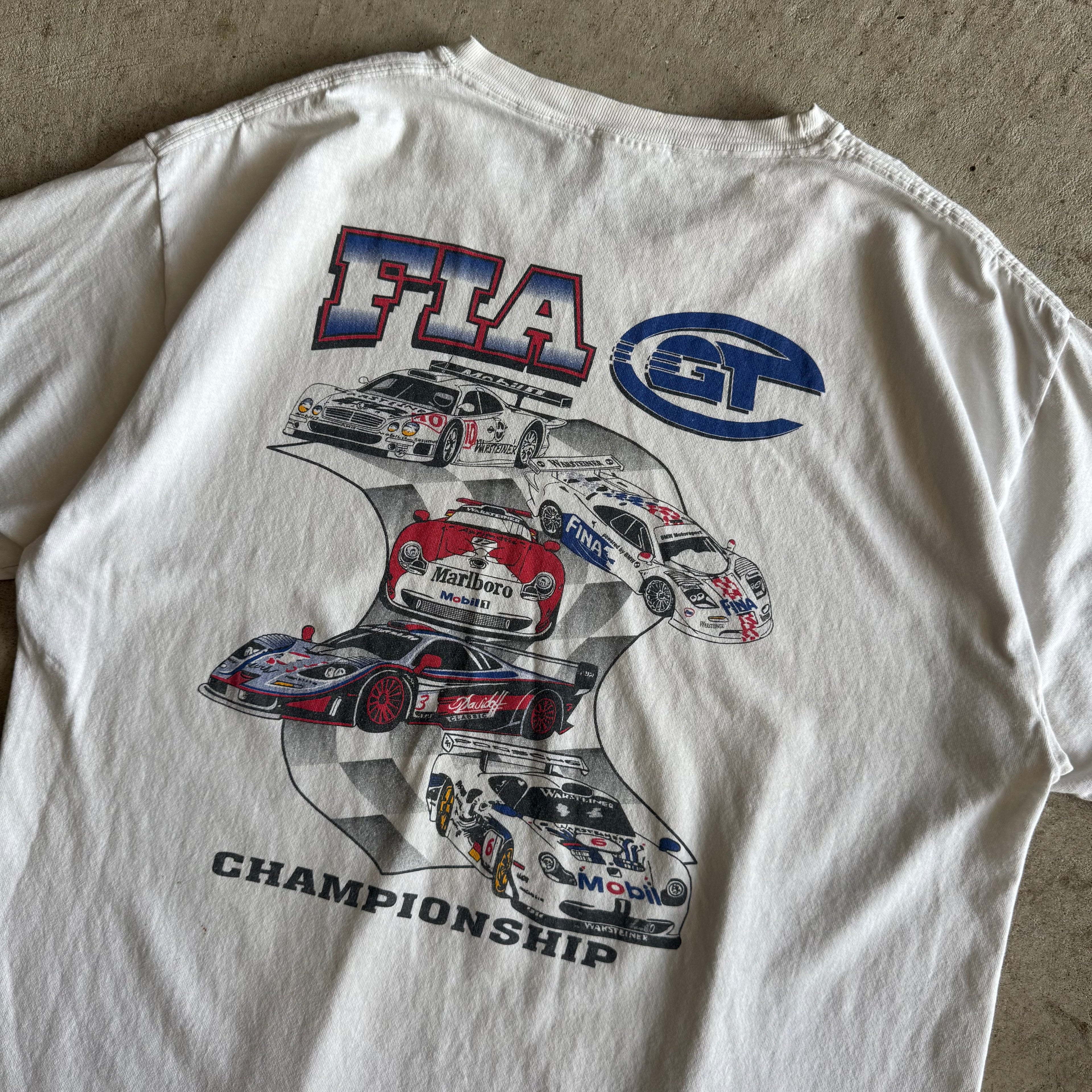 90s FIA GT Legends White Distressed T Shirt (L)