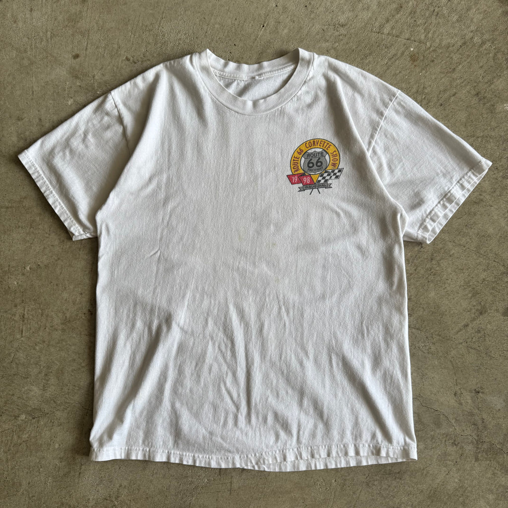 1998 Inaugural Route 66 Corvette Show White T Shirt (L)