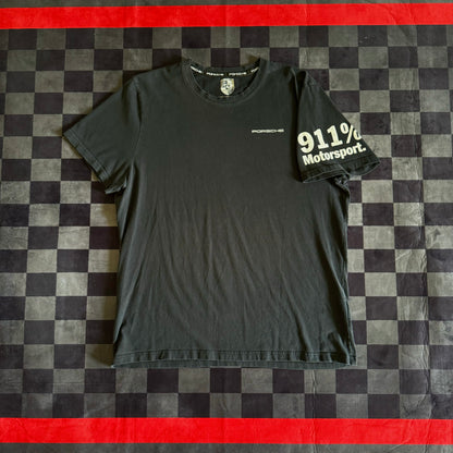 Porsche 991 RSR 911% Motorsport Black T Shirt Large