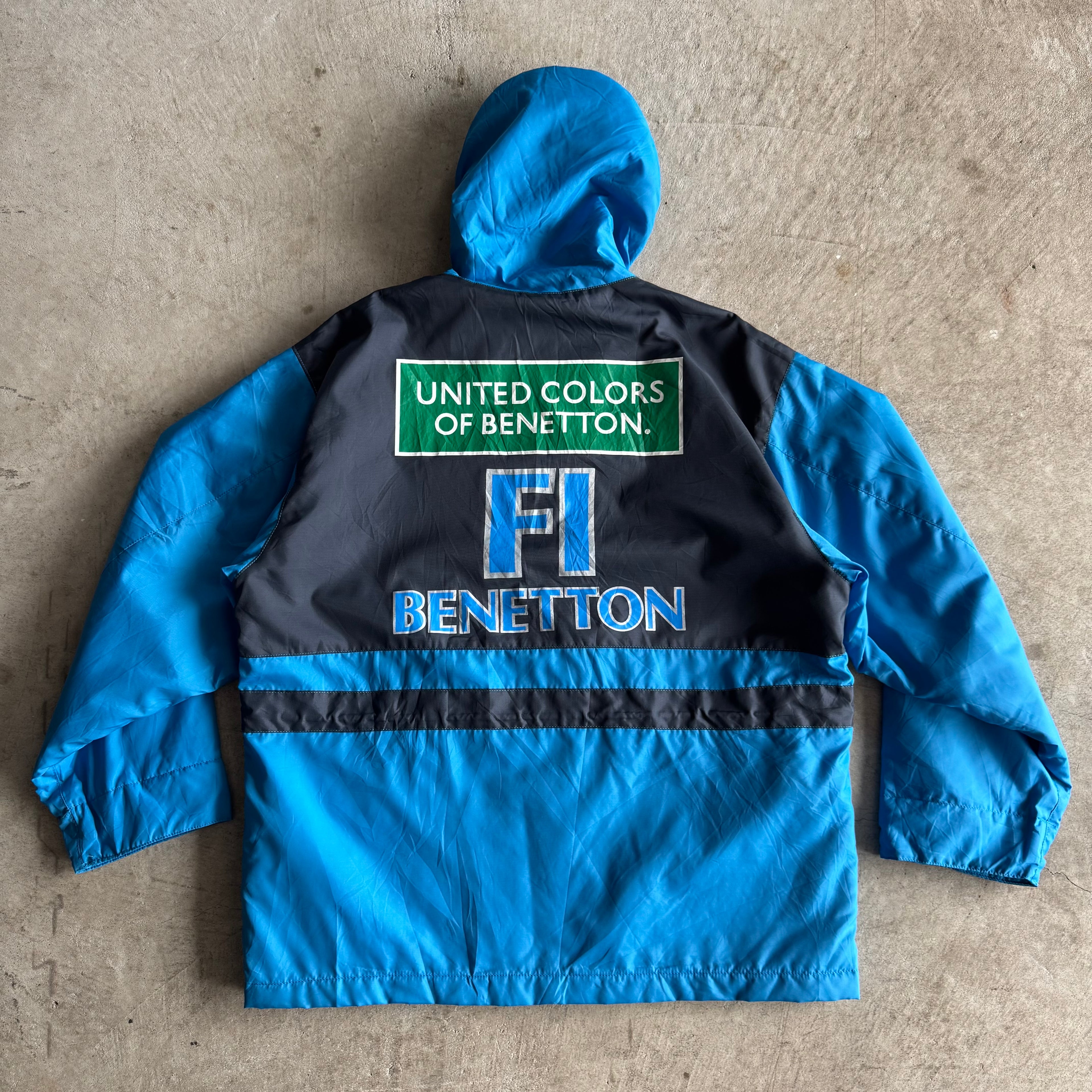 90s United Colors of Bennetton Formula 1 Racing Blue Jacket (XL)