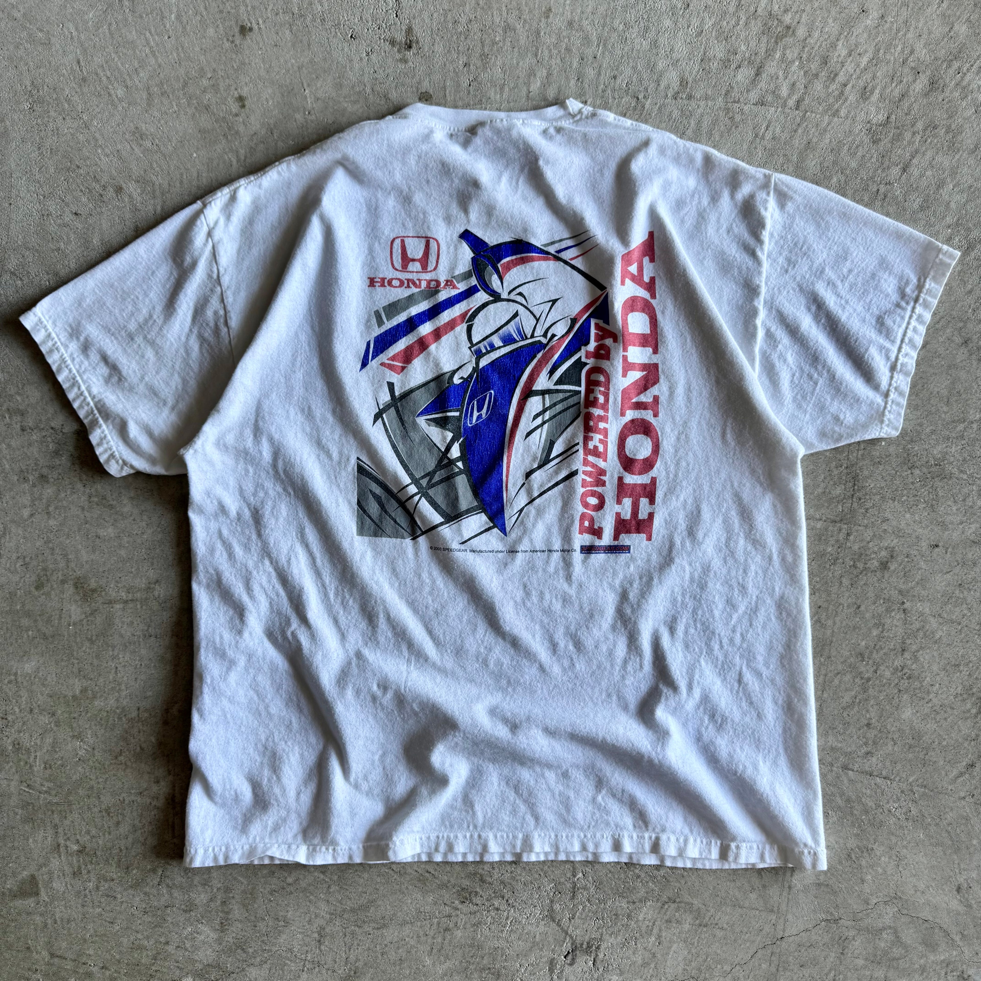 Vintage 2003 Powered by Honda Motors Indy Car Speedwear T Shirt Size XL
