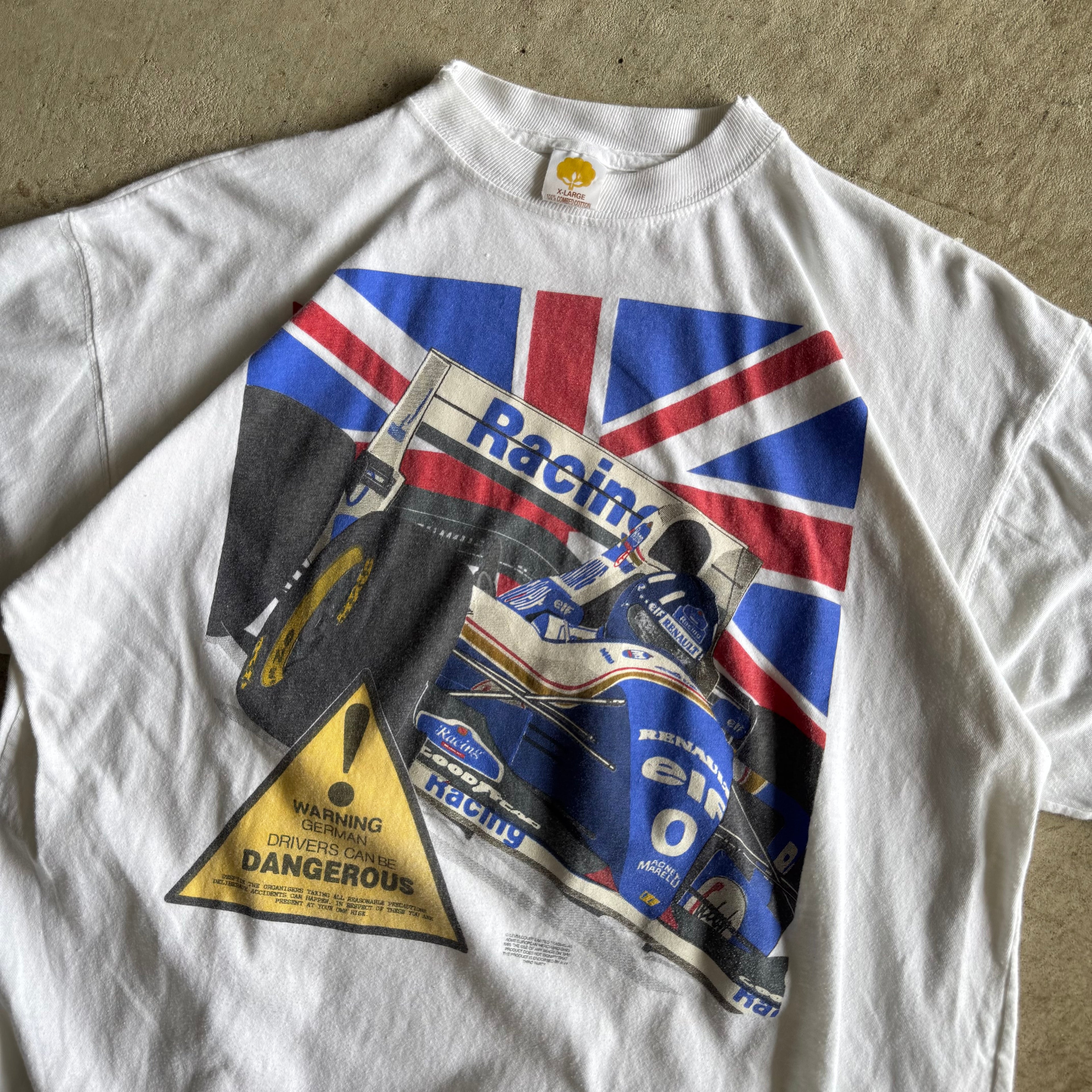 Vintage 90s Rothmans Renault Formula 1 Racing White T Shirt Size XL