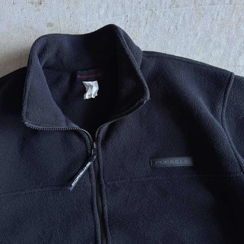 90s Porsche Selection Black Fleece Jacket (L)