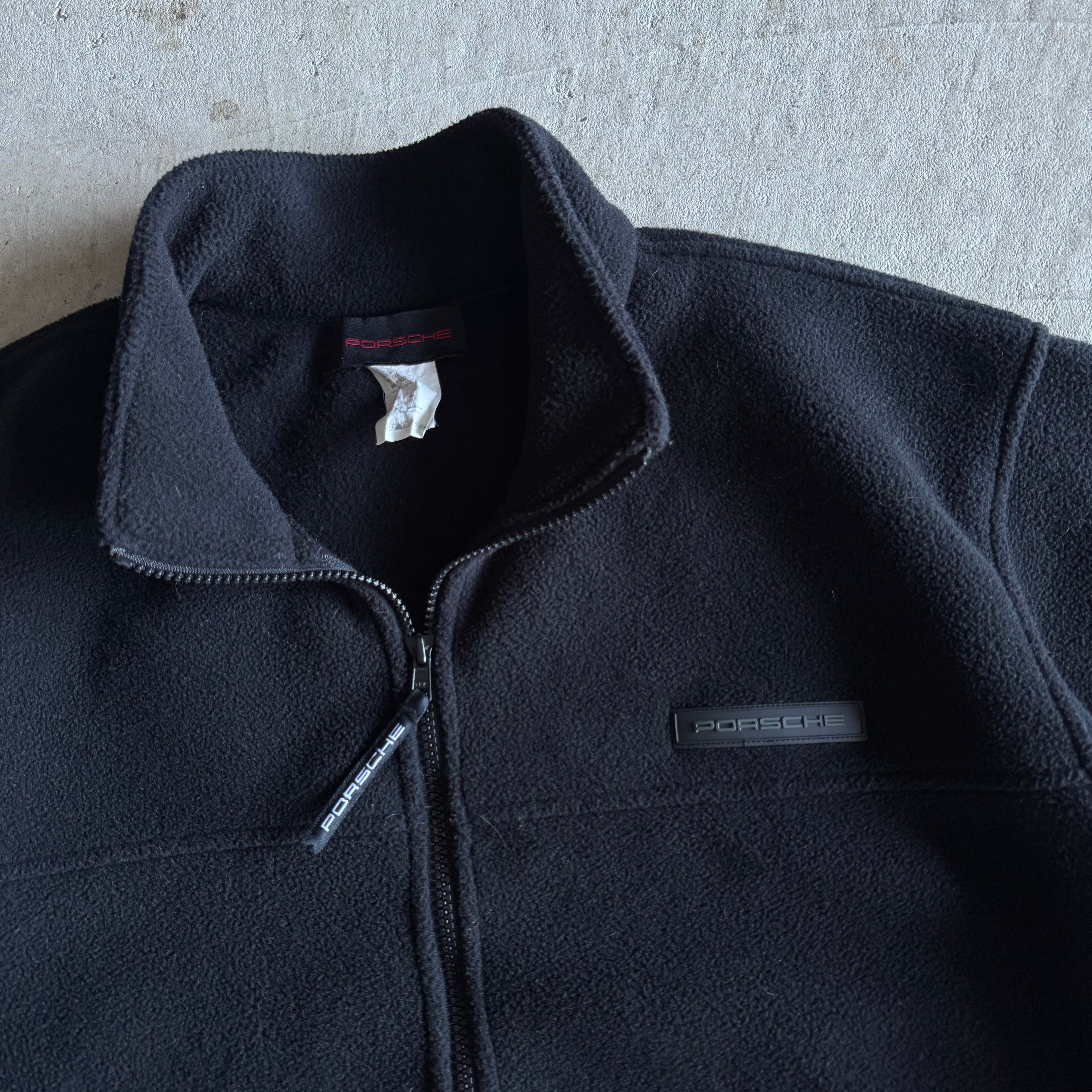 90s Porsche Selection Black Fleece Jacket (L)