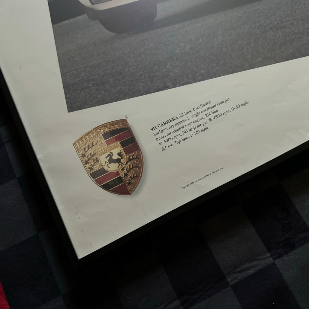 80s Porsche Dealership Showroom 911 Carrera Poster