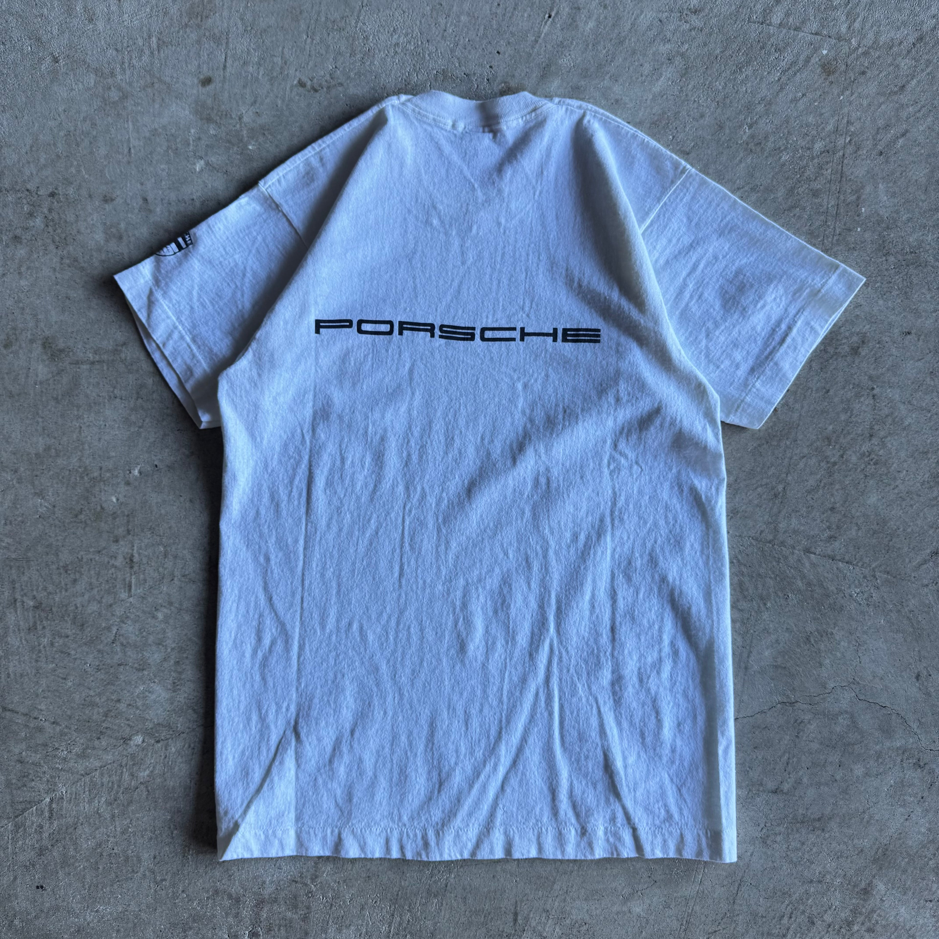 90s Porsche Crest White T Shirt (L)