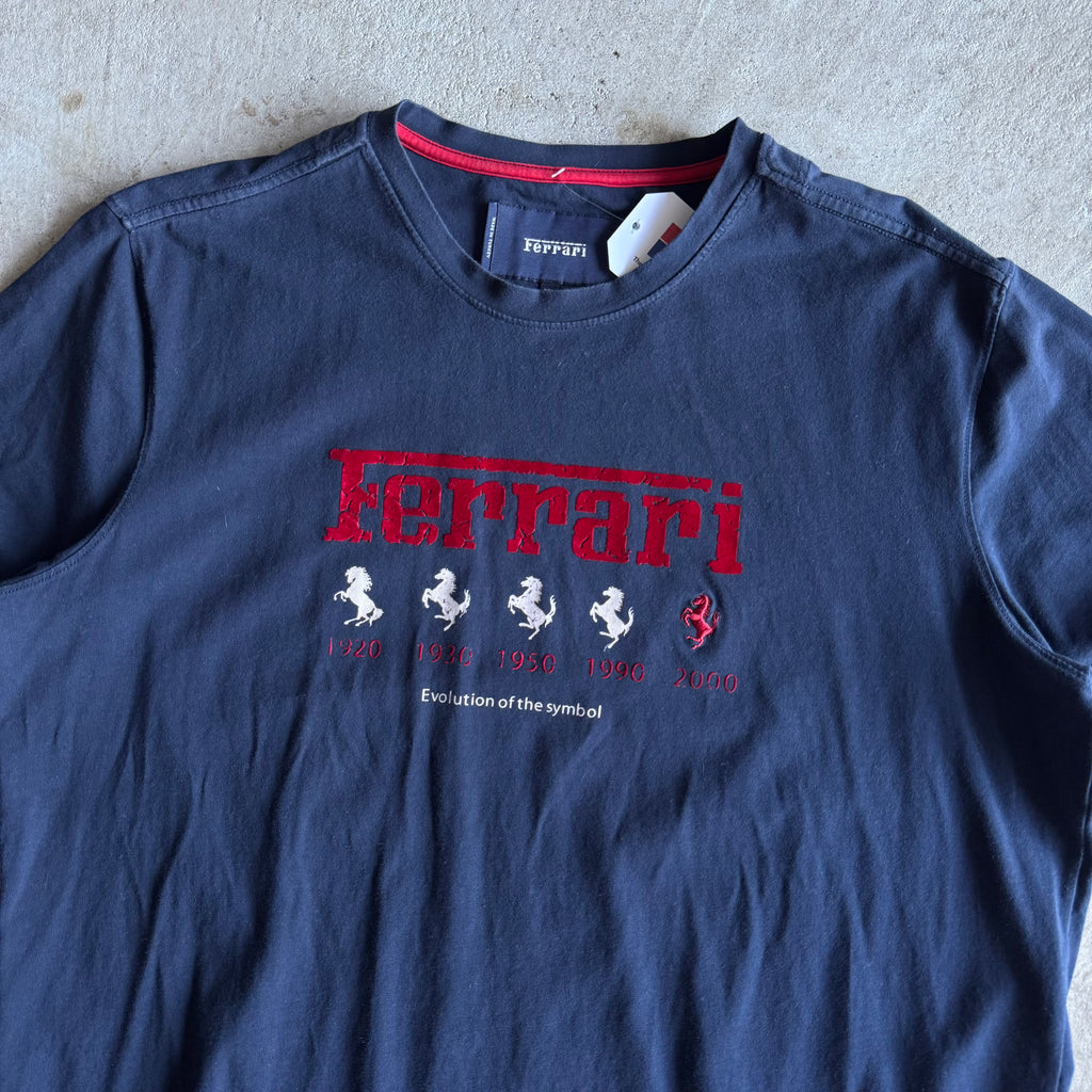 1999 Ferrari Evolution of Symbol Navy T Shirt (XL)