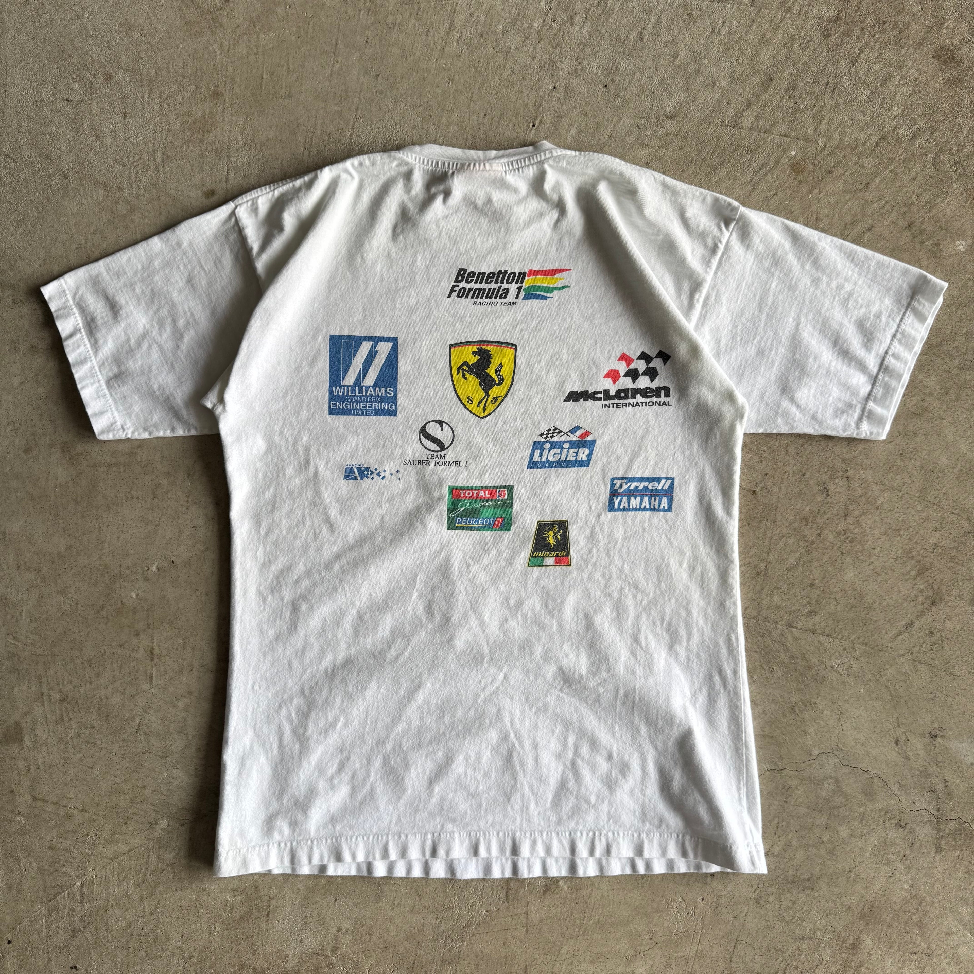 90s Australien Grand Prix Formula 1 Team Grid White T Shirt (XL)