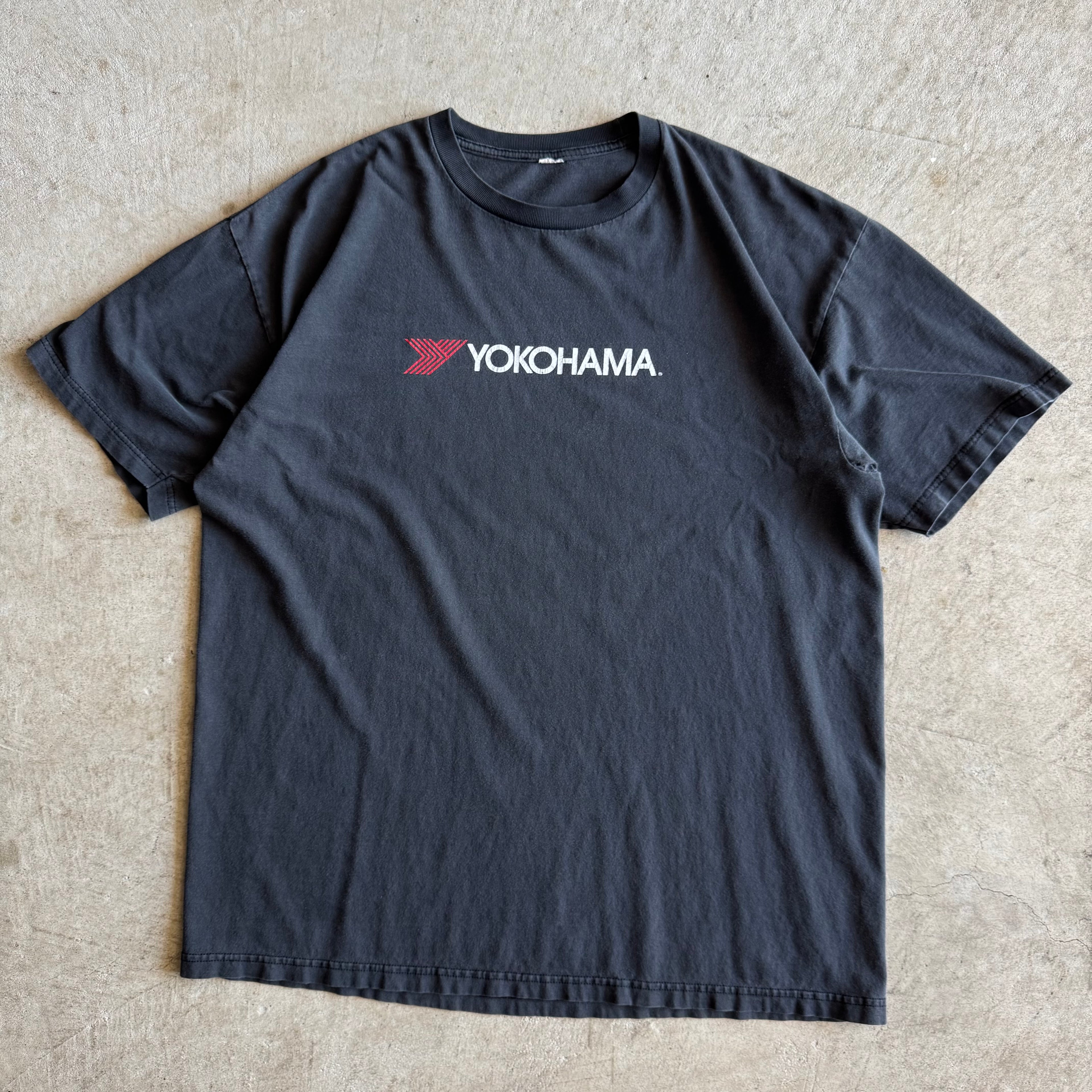 90s Yokohama Tires Speedo Porsche Pre-Runner Black T Shirt (XL)
