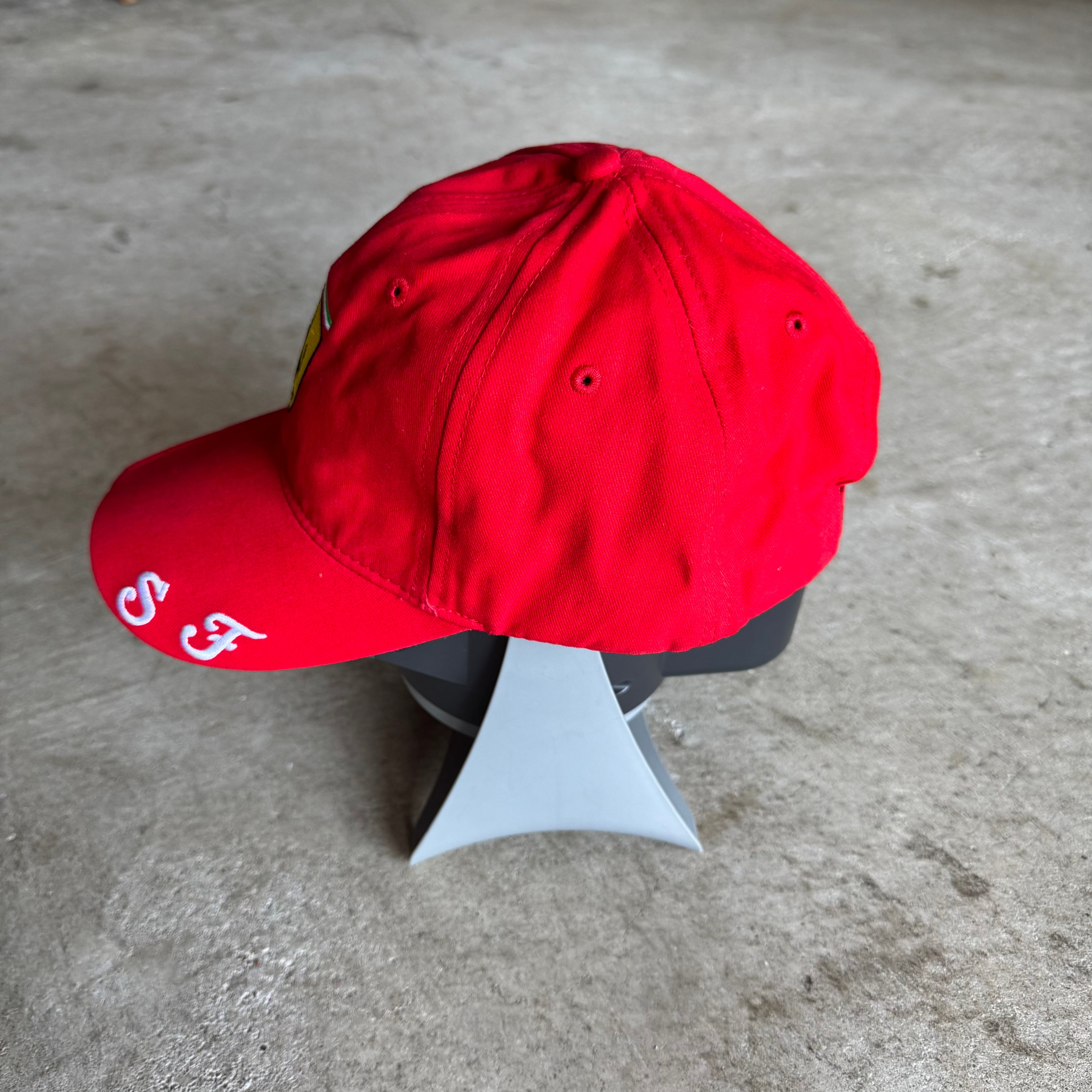 90s Scuderia Ferrari Red White Green Striped Hat