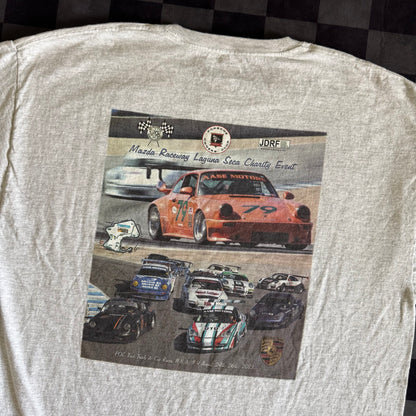 2012 Porsche Owners Club Laguna Seca Charity Event Gray T Shirt XXL
