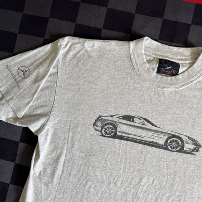 Vintage 90s Mercedes SLR Bertel O. Steen Dealership Grey T Shirt Size XL