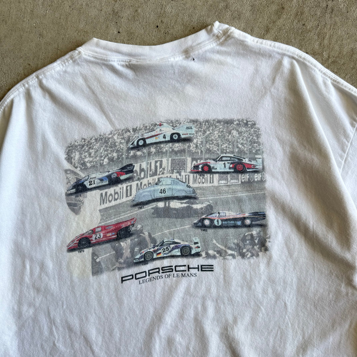 90s Porsche Selection Legends of Le Mans White T Shirt (XL)