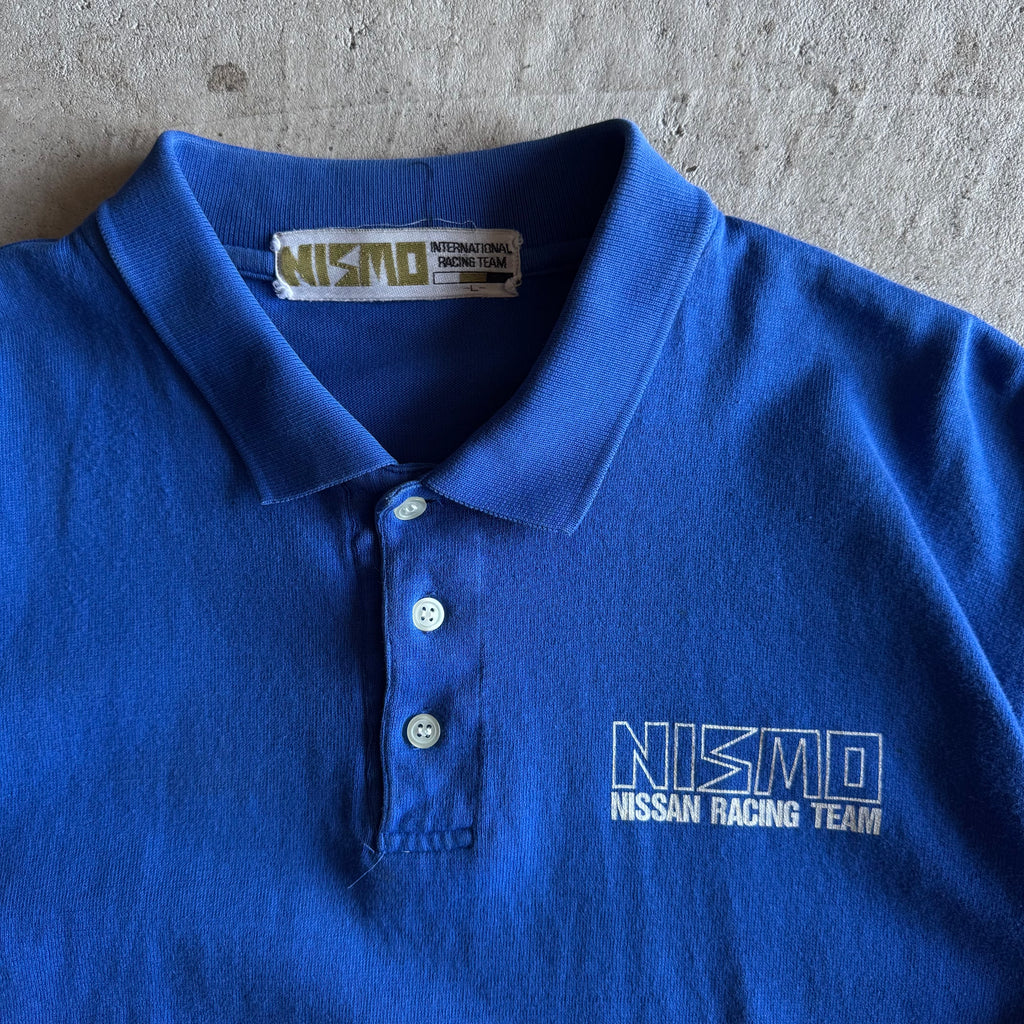 90s Nisan Nismo Racing Blue Polo Shirt (L)