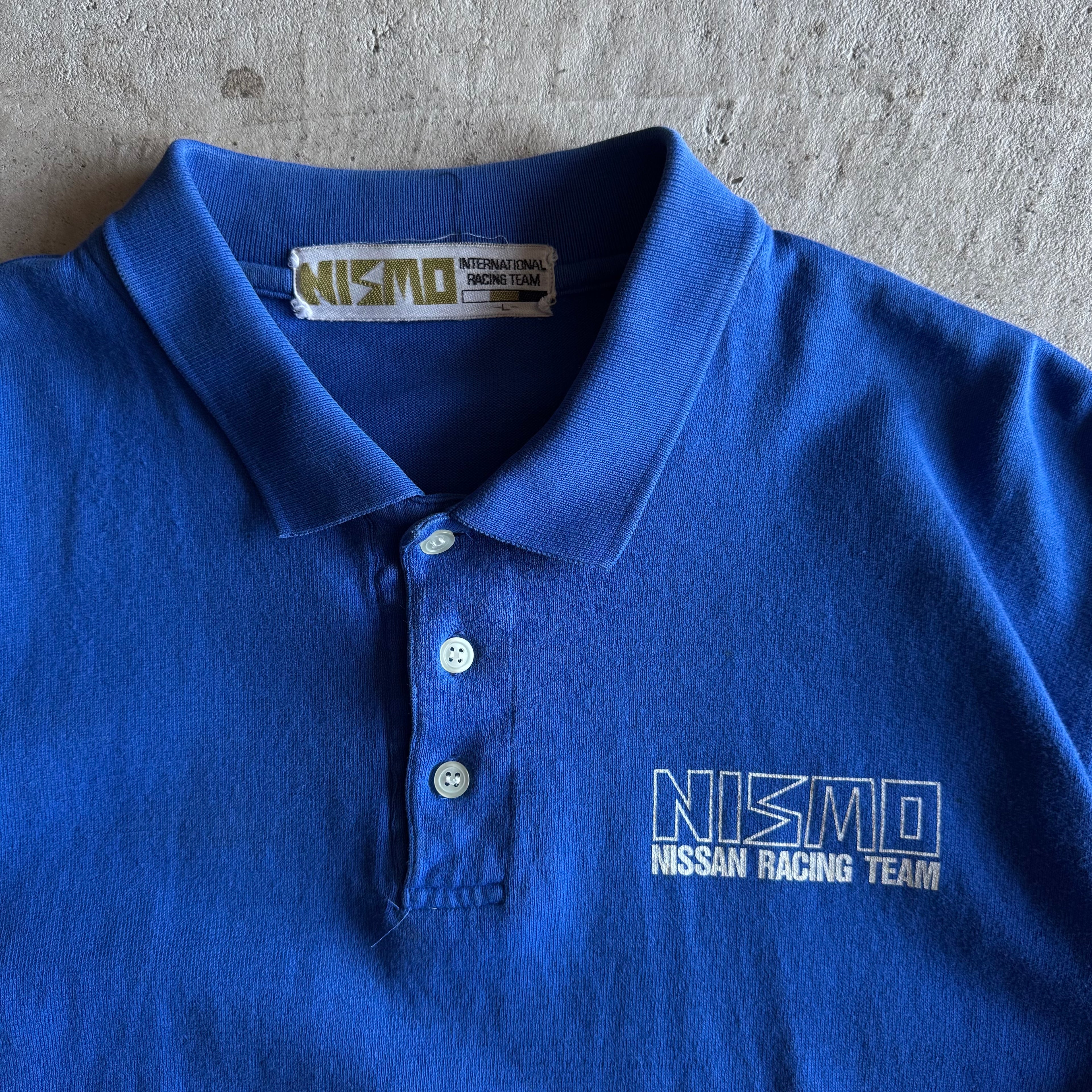 90s Nisan Nismo Racing Blue Polo Shirt (L)