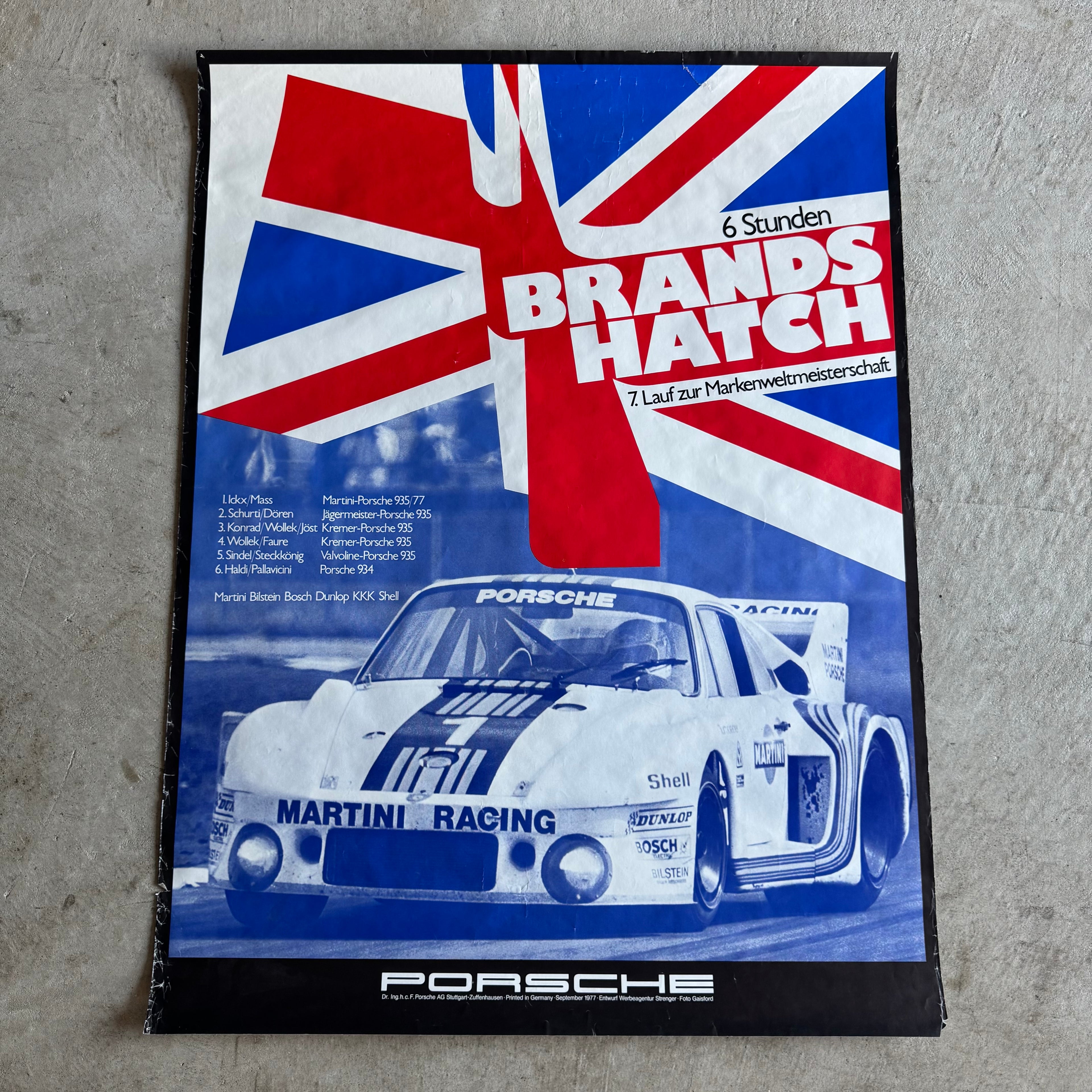 1977 Porsche 6 Hours of Brands Hatch 935 Victory Poster