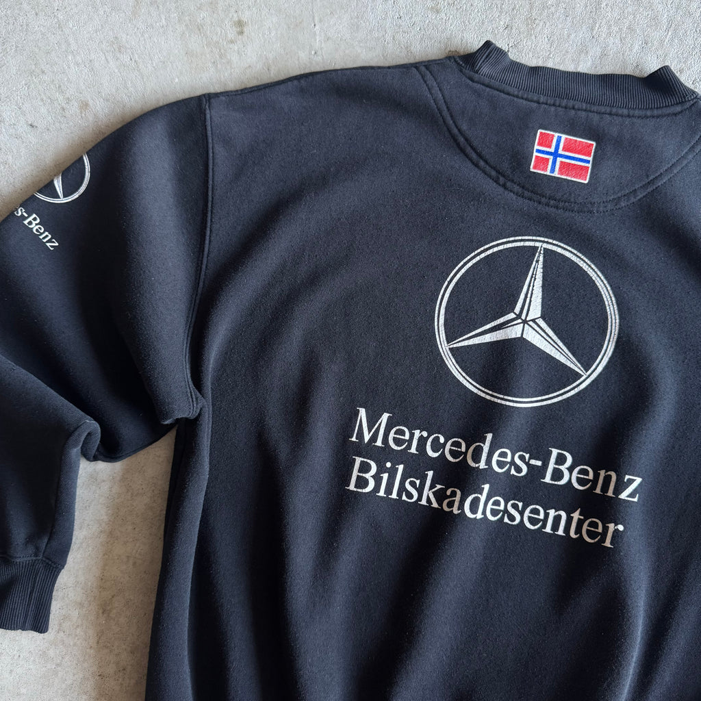 Vintage 2000s Mercedes-Benz SLR McLaren Bilskadesenter Pullover Sweater Size Large