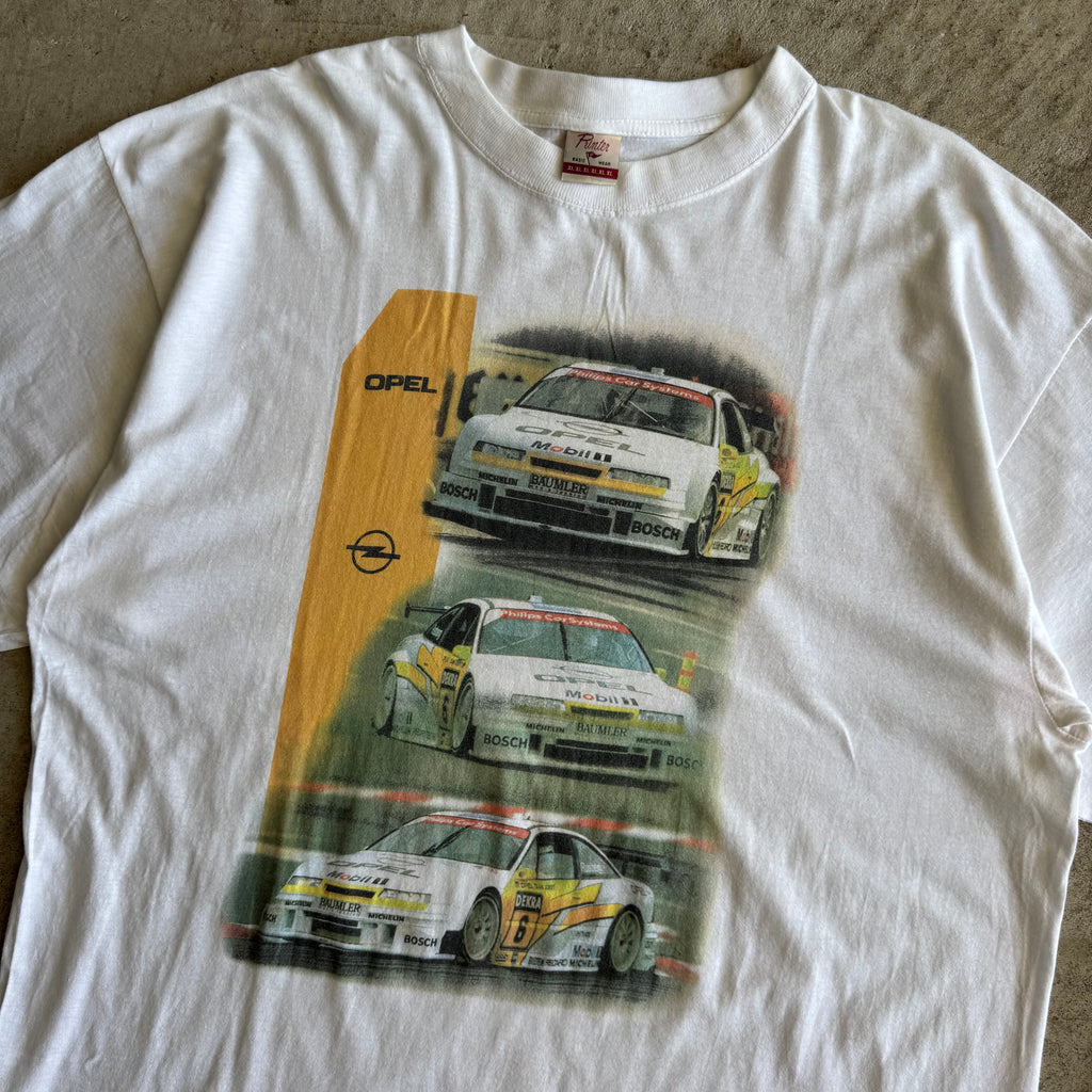 90s Opel Calibra DTM Racing White T Shirt (XL)