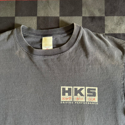 HKS Block Logo Navy T-Shirt Large