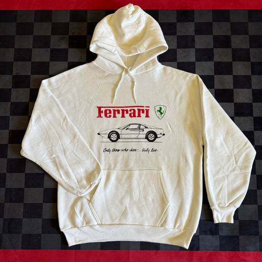 Ferrari GTO White Hooded Sweater Large