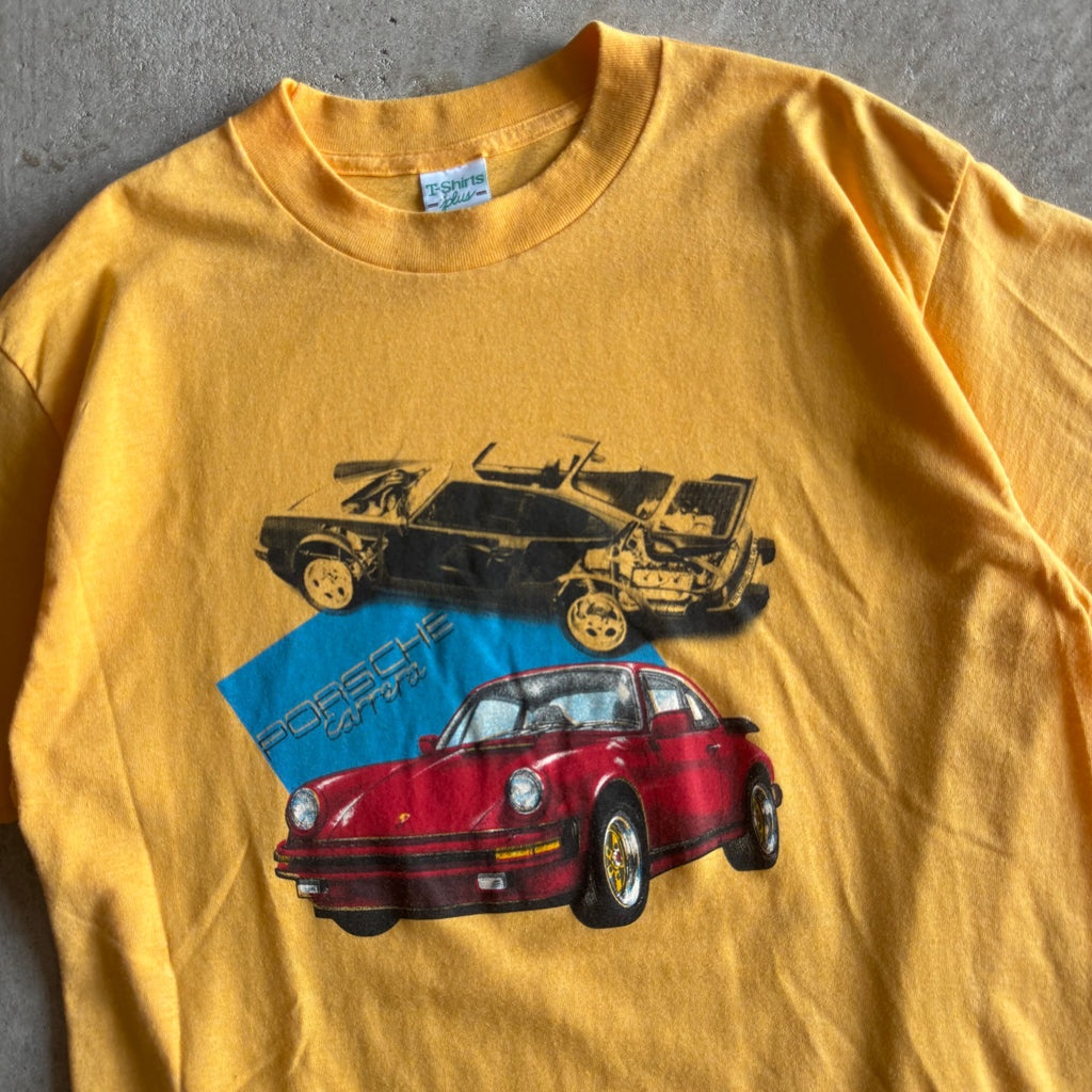 80s Porsche 911 Carrera 930 Yellow T Shirt (L)