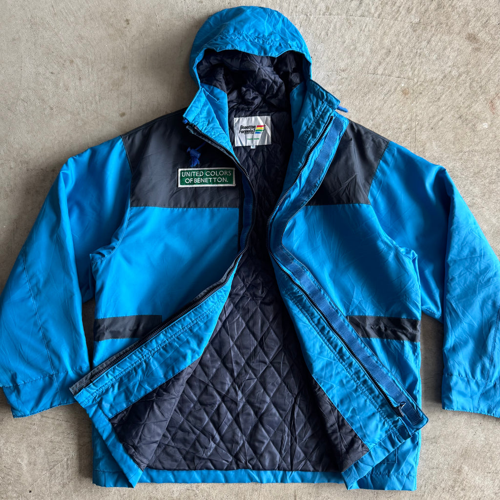 90s United Colors of Bennetton Formula 1 Racing Blue Jacket (XL)
