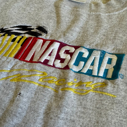 NASCAR Racing Embroidered Gray Pullover Sweater 2XL