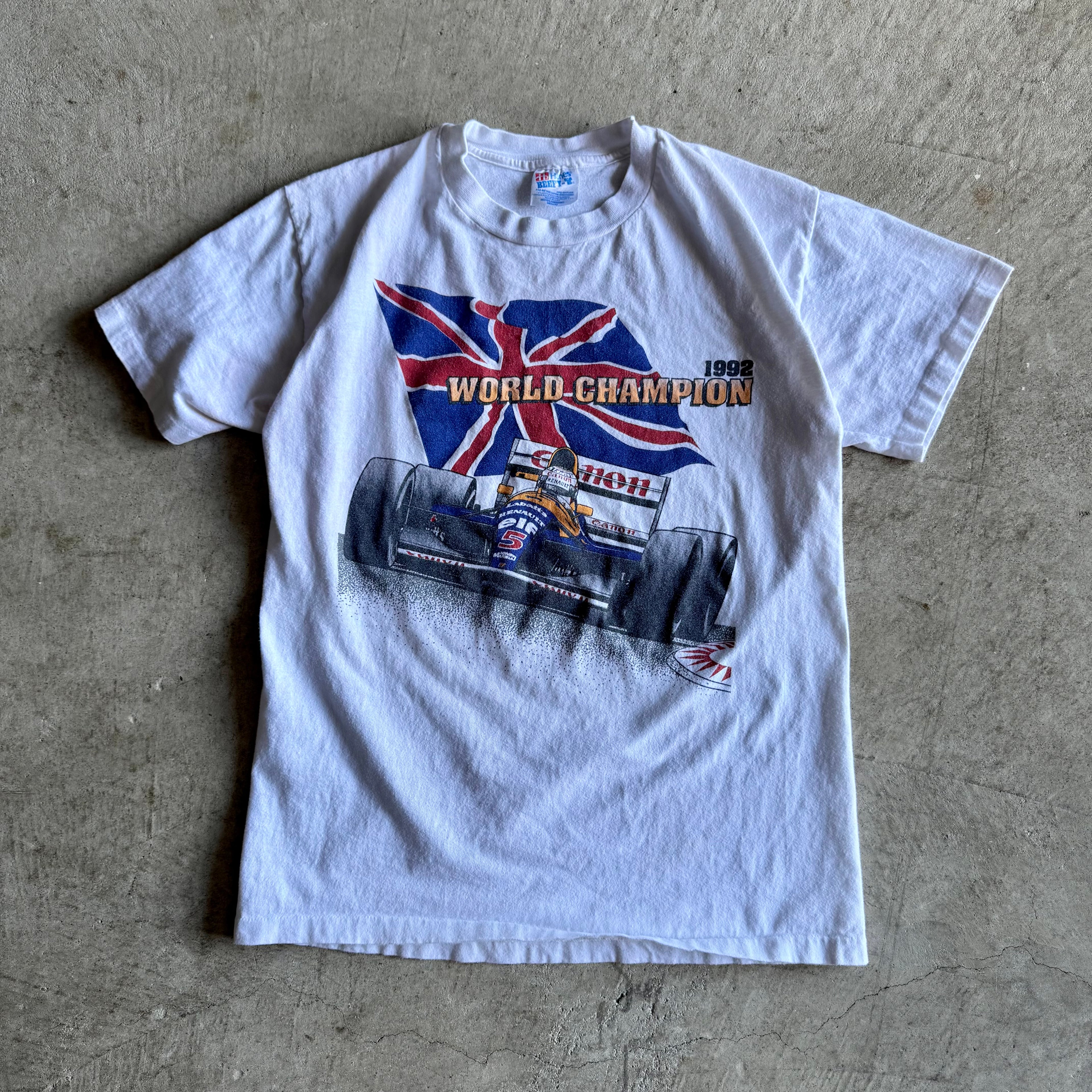 Vintage 90s 1992 Nigel Mansell Renault Formula 1 World Champion T Shirt Size Medium
