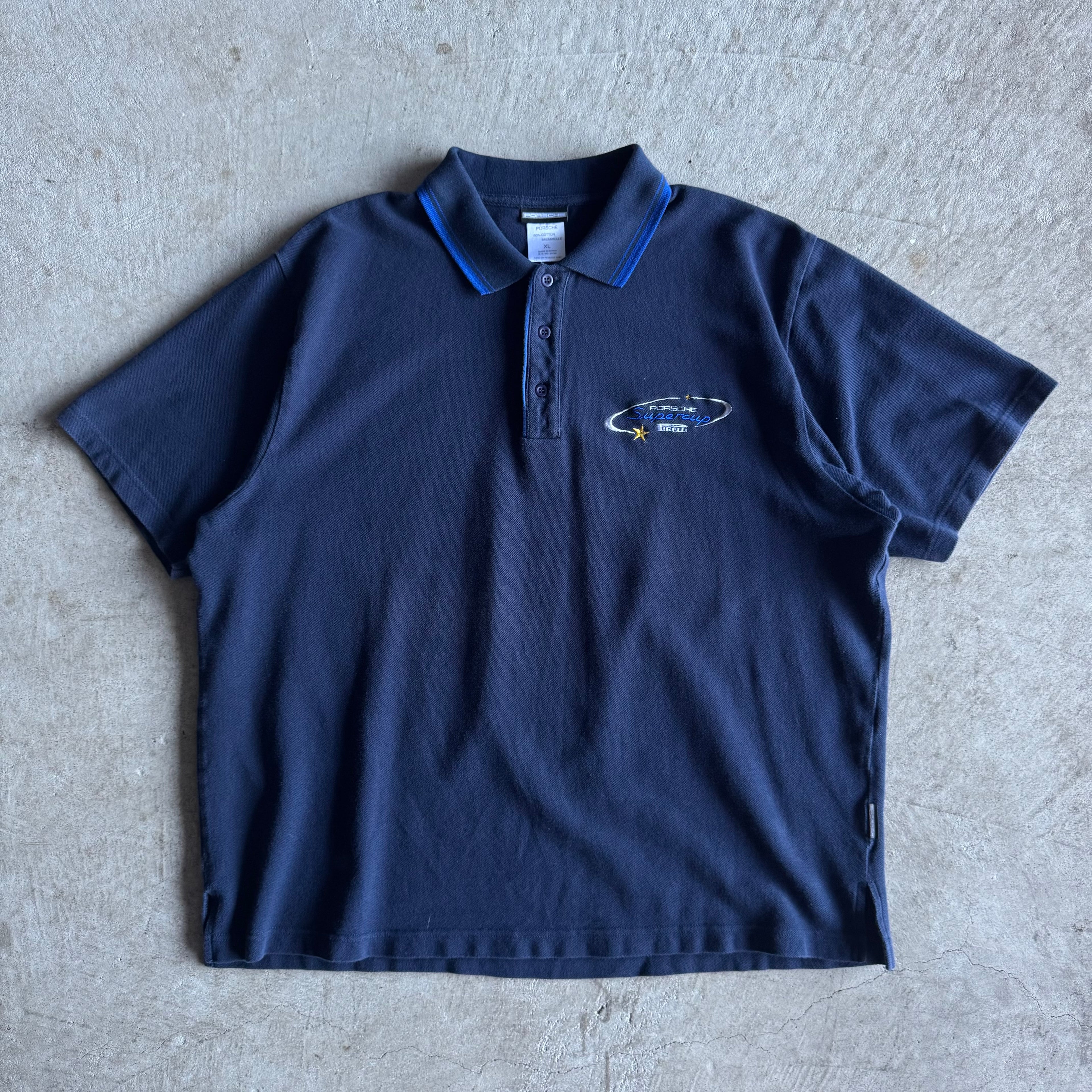90s Porsche Selection Supercup Navy Polo Shirt (XL)