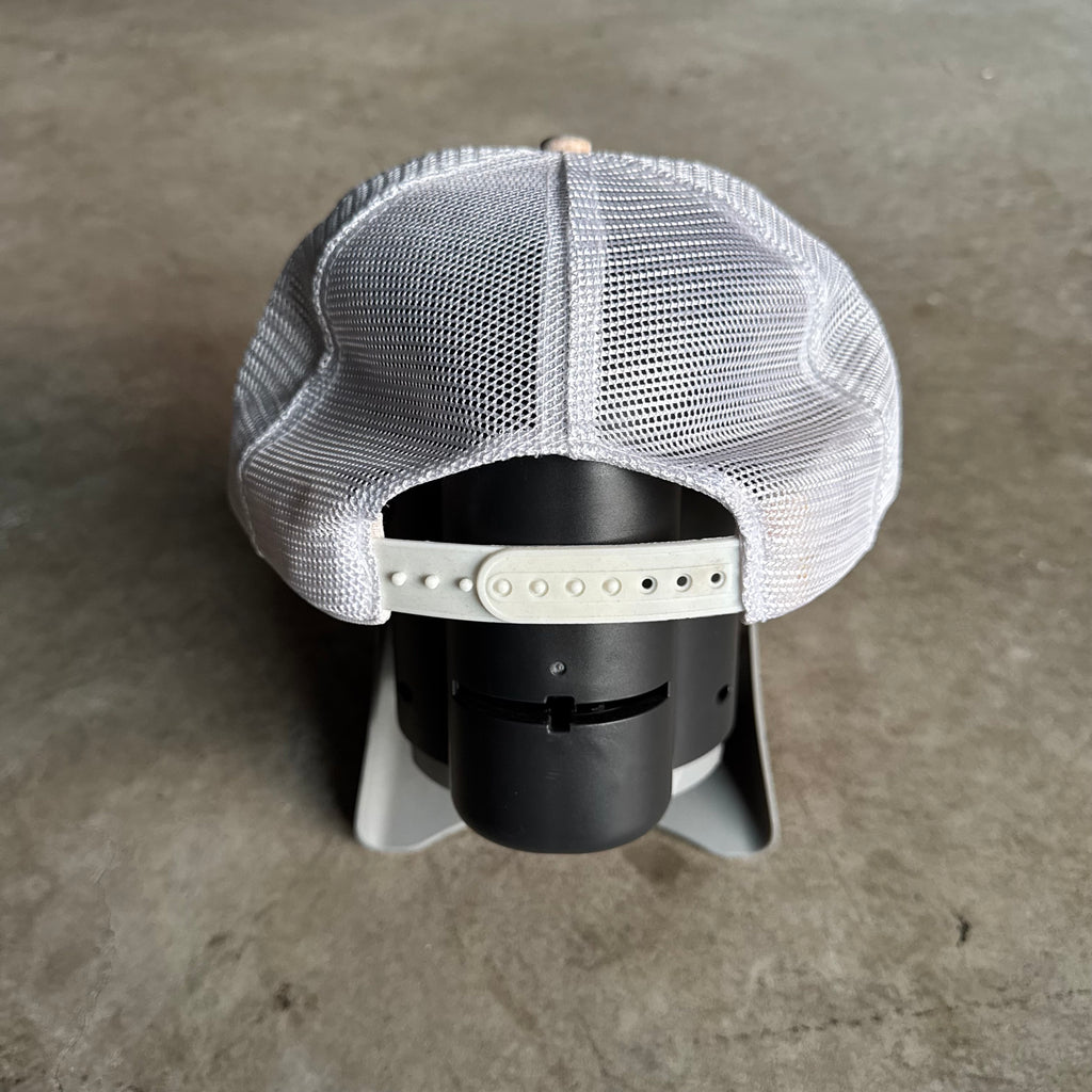80s Porsche 911 White Mesh Adjustable Trucker Hat