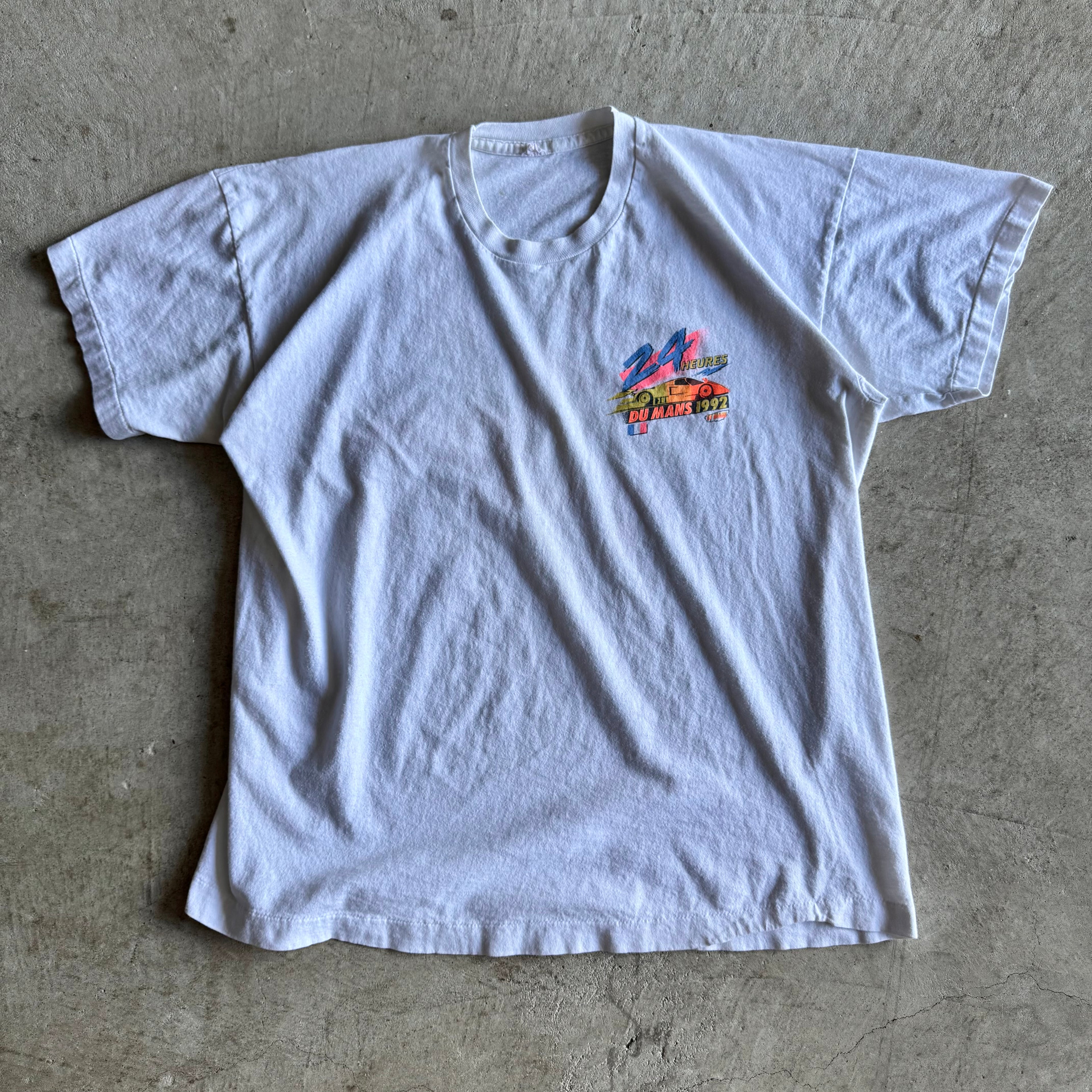 Vintage 1992 24 Heures du Mans White T Shirt Size Medium