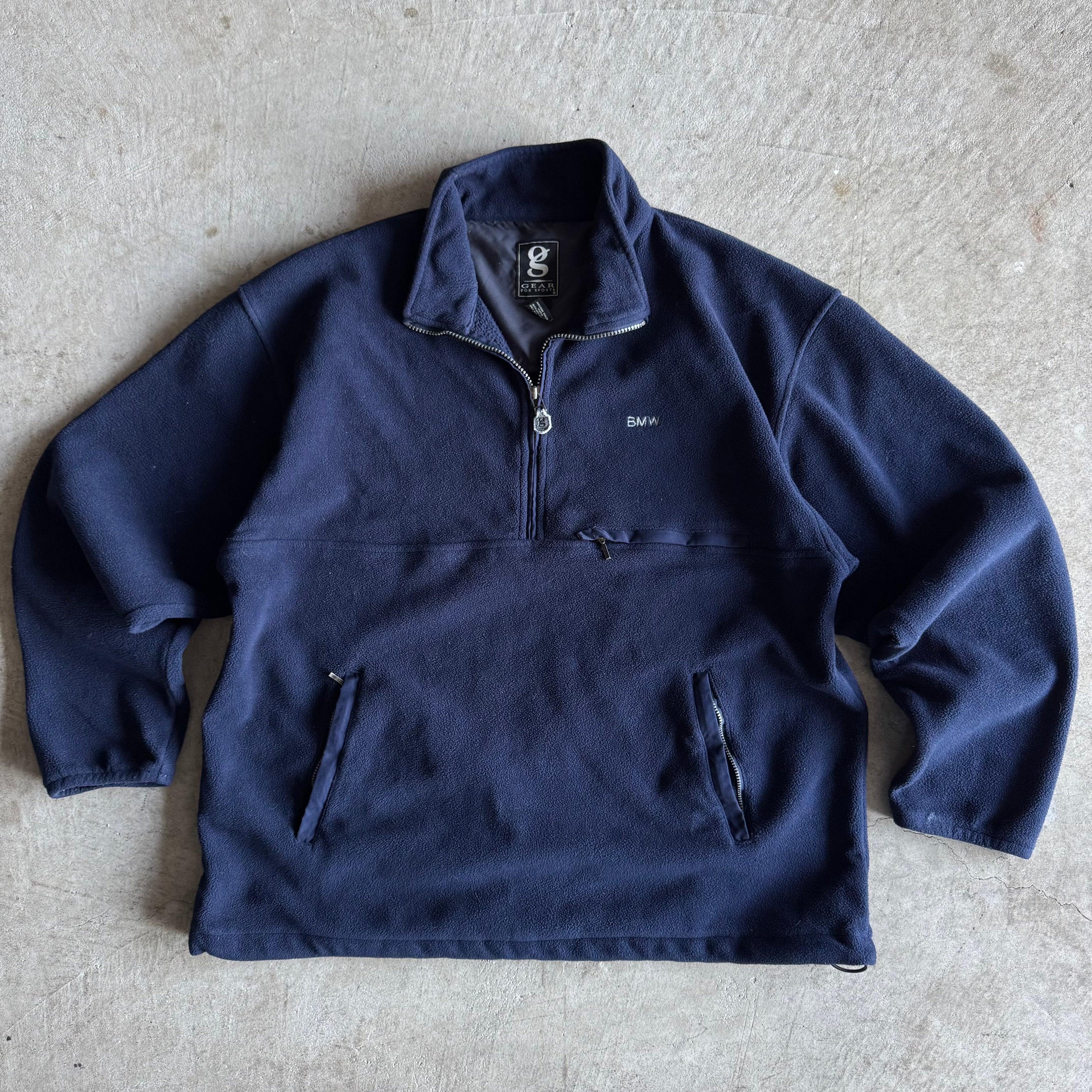 90s BMW Gear for Sports Navy Fleece Jacket (L)