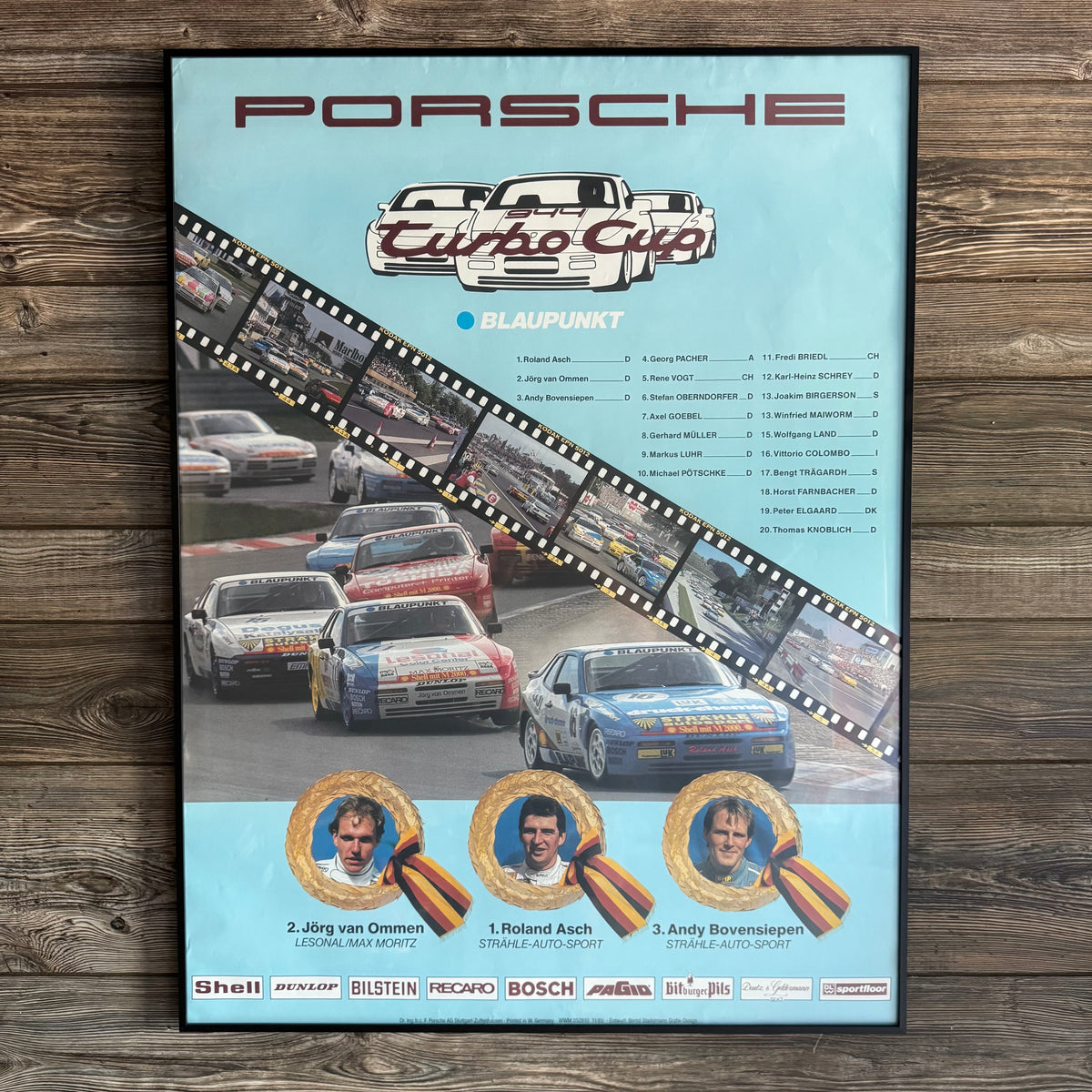 1989 Porsche Blaupunkt Turbo Cup Victory Poster