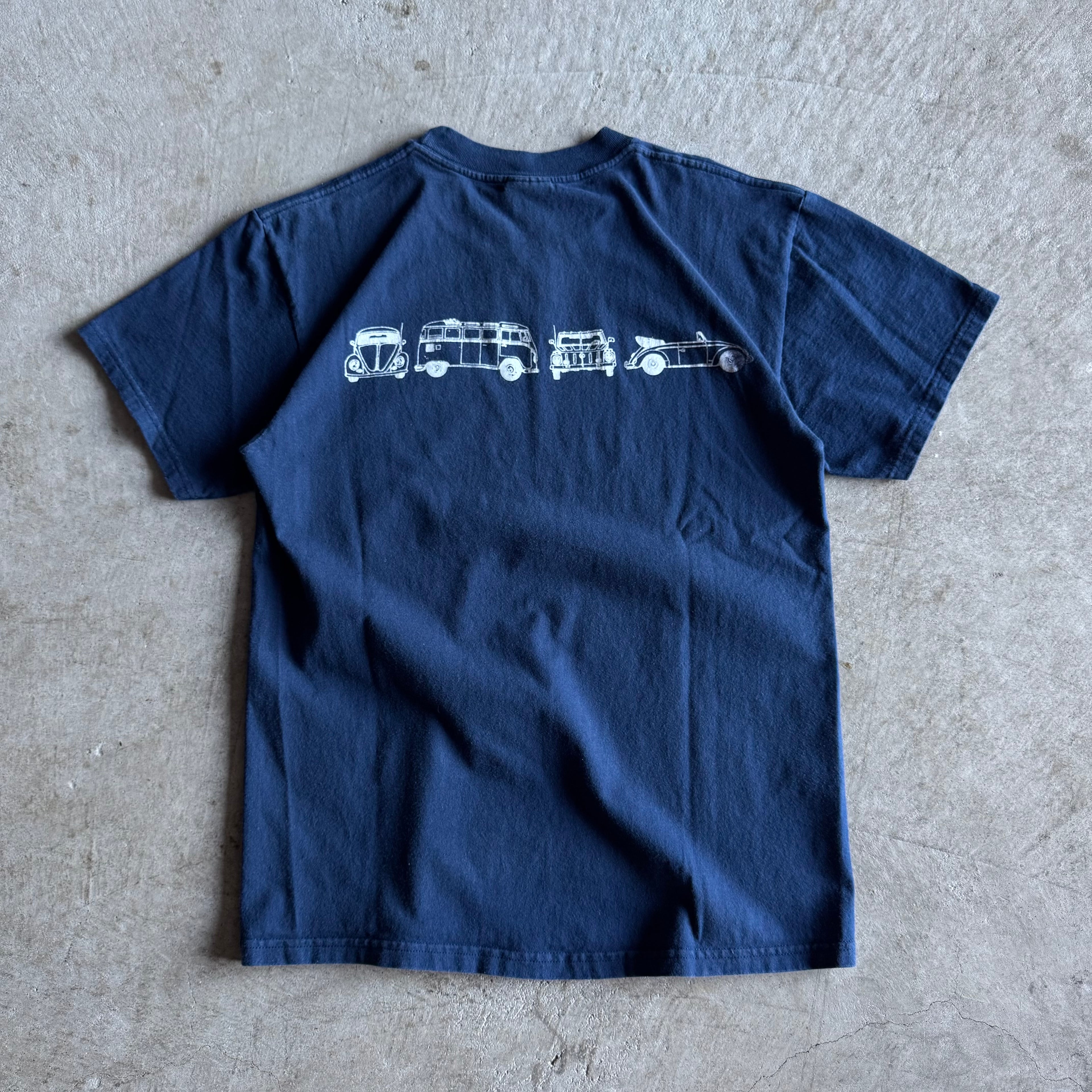 Vintage 90s Volkswagen Lineup Bug Bus Navy T Shirt Size Medium