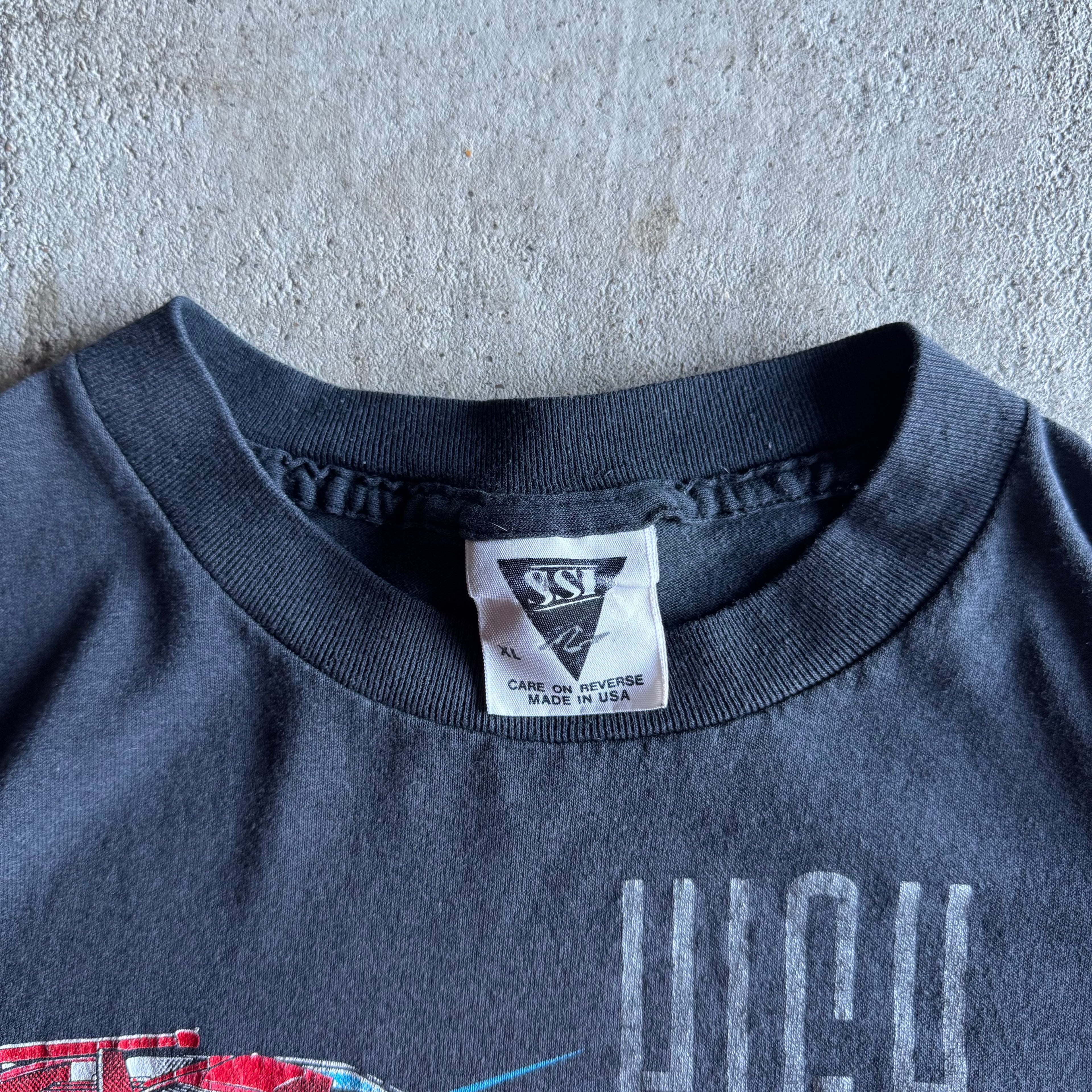 Vintage 90s High Performance Countach ZR-1 Testarossa Black T Shirt Size XL